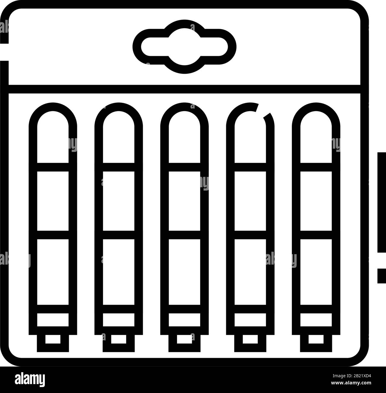 Office supplies line icon, concept sign, outline vector illustration