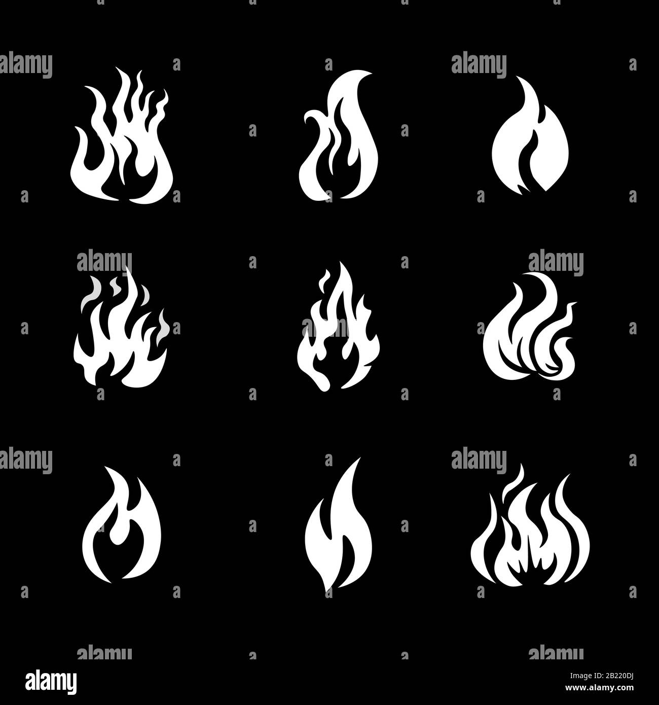 https://c8.alamy.com/comp/2B220DJ/fire-frame-icon-set-illustration-cartoon-flame-elements-white-burn-bounds-blazing-line-vector-images-isolated-on-a-white-background-2B220DJ.jpg