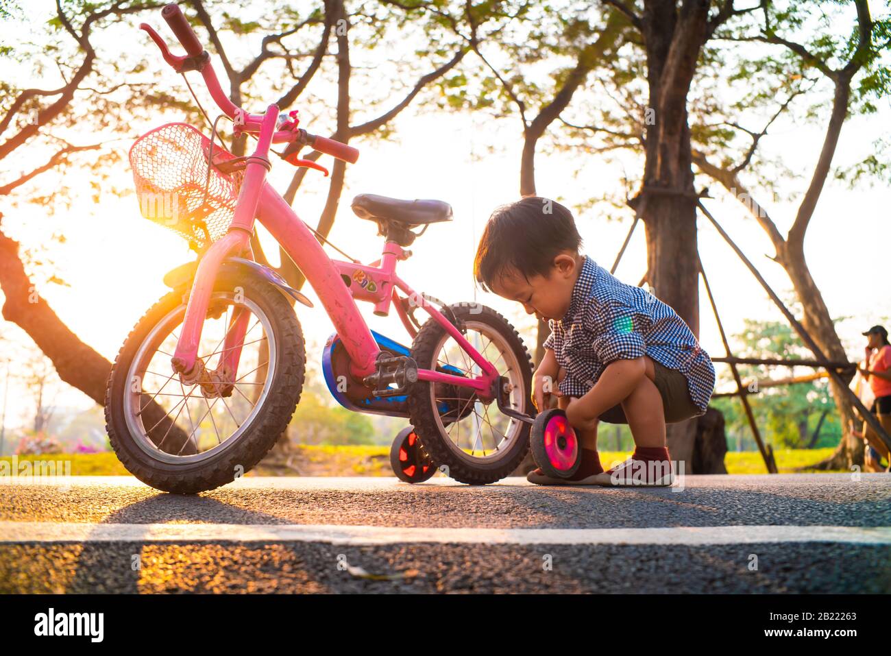 baby playing cycle