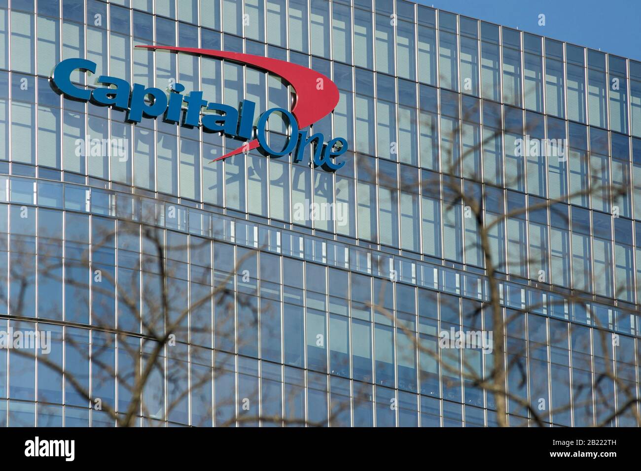 A Logo Sign Outside Of The Headquarters Of Capital One Financial