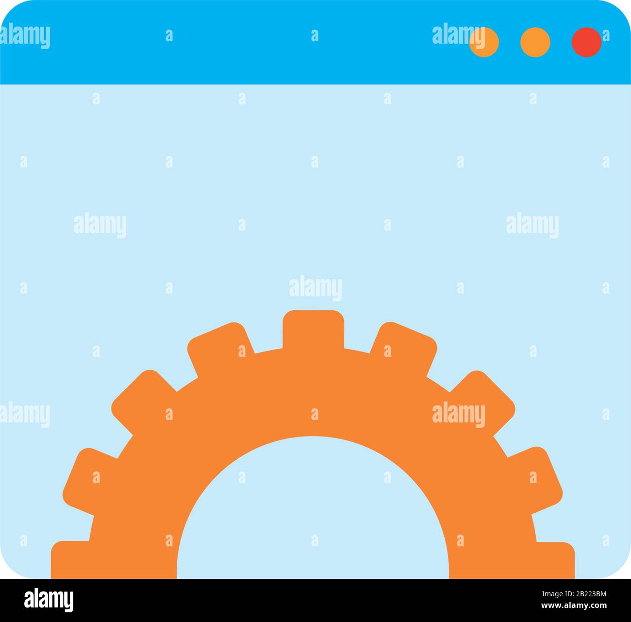 Website page flat style icon design, Technology internet media layout ...