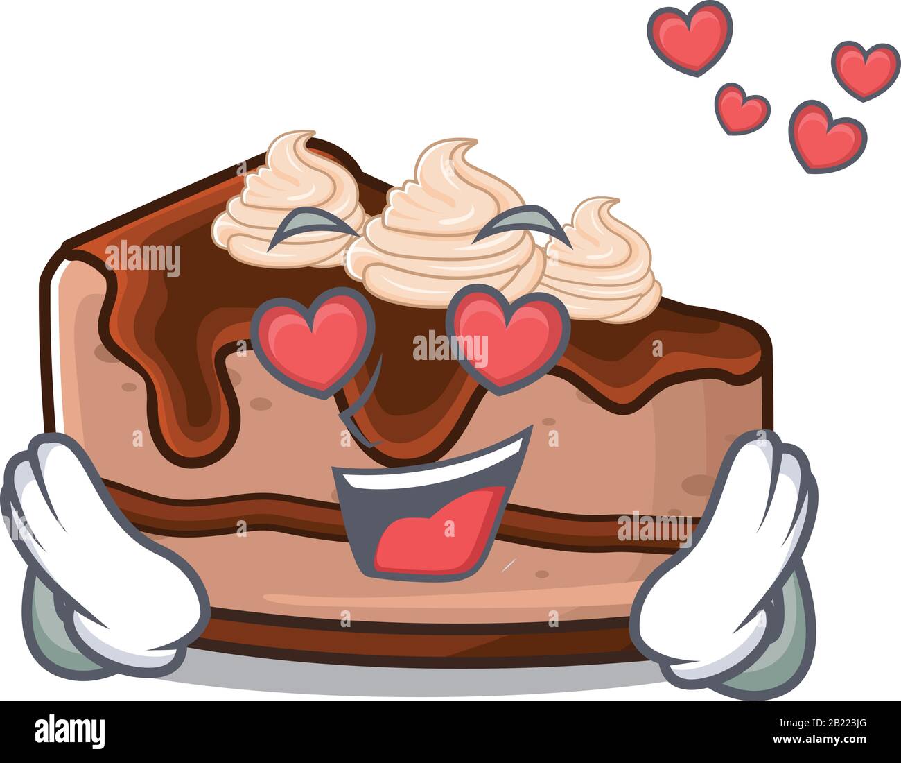 In Love Chocolate Biscuit Mascot Cartoon Stock Vector Image Art Alamy
