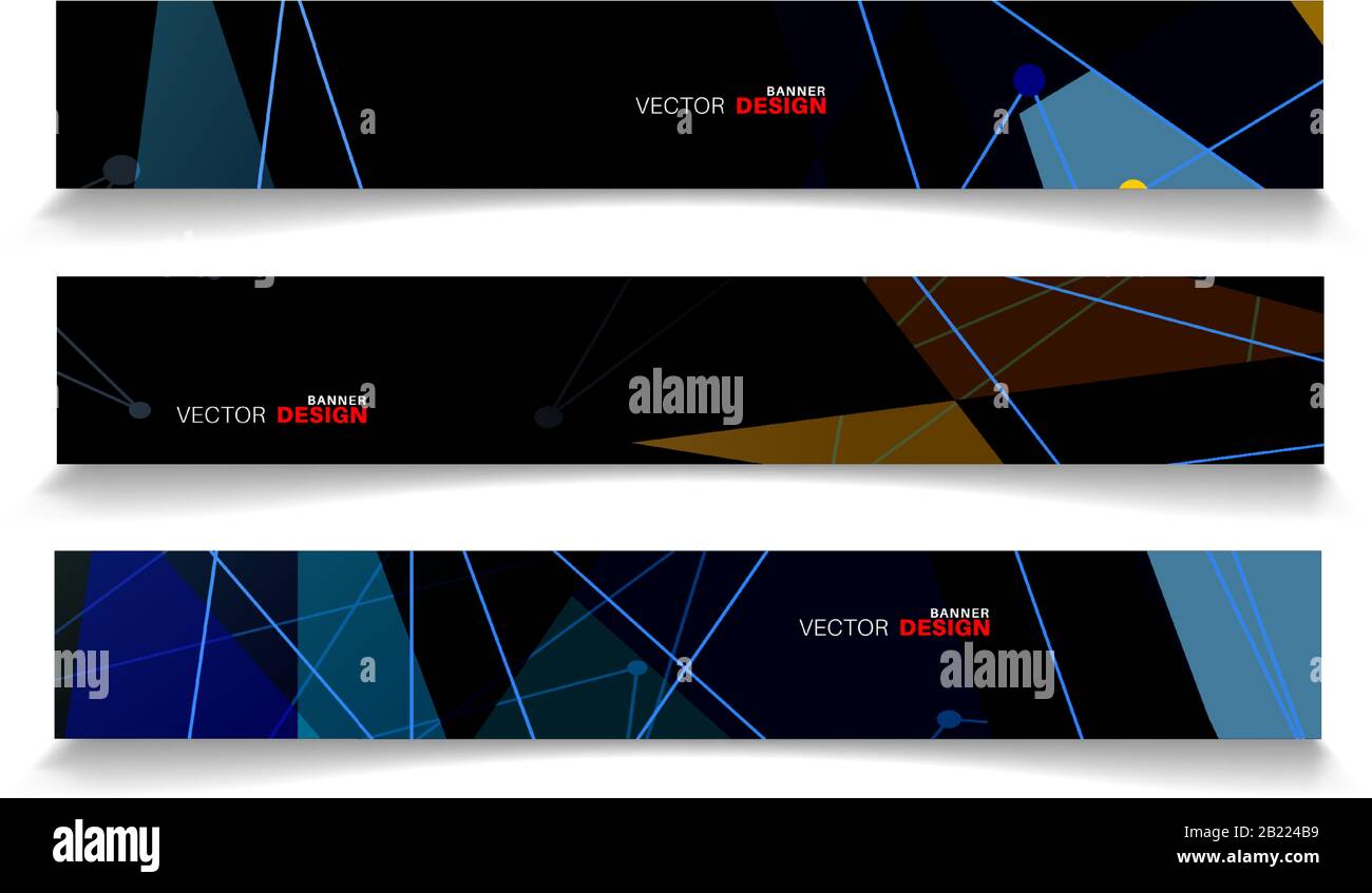 Collection of abstract geometric background banners. Can be used in any ...