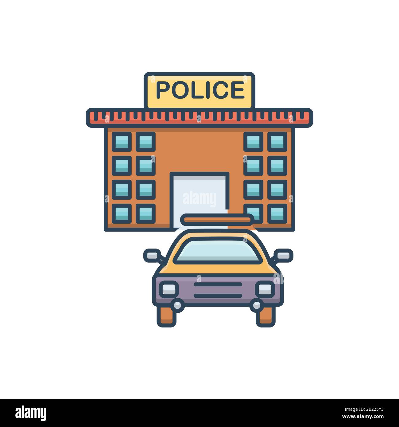 Police station icon Stock Vector