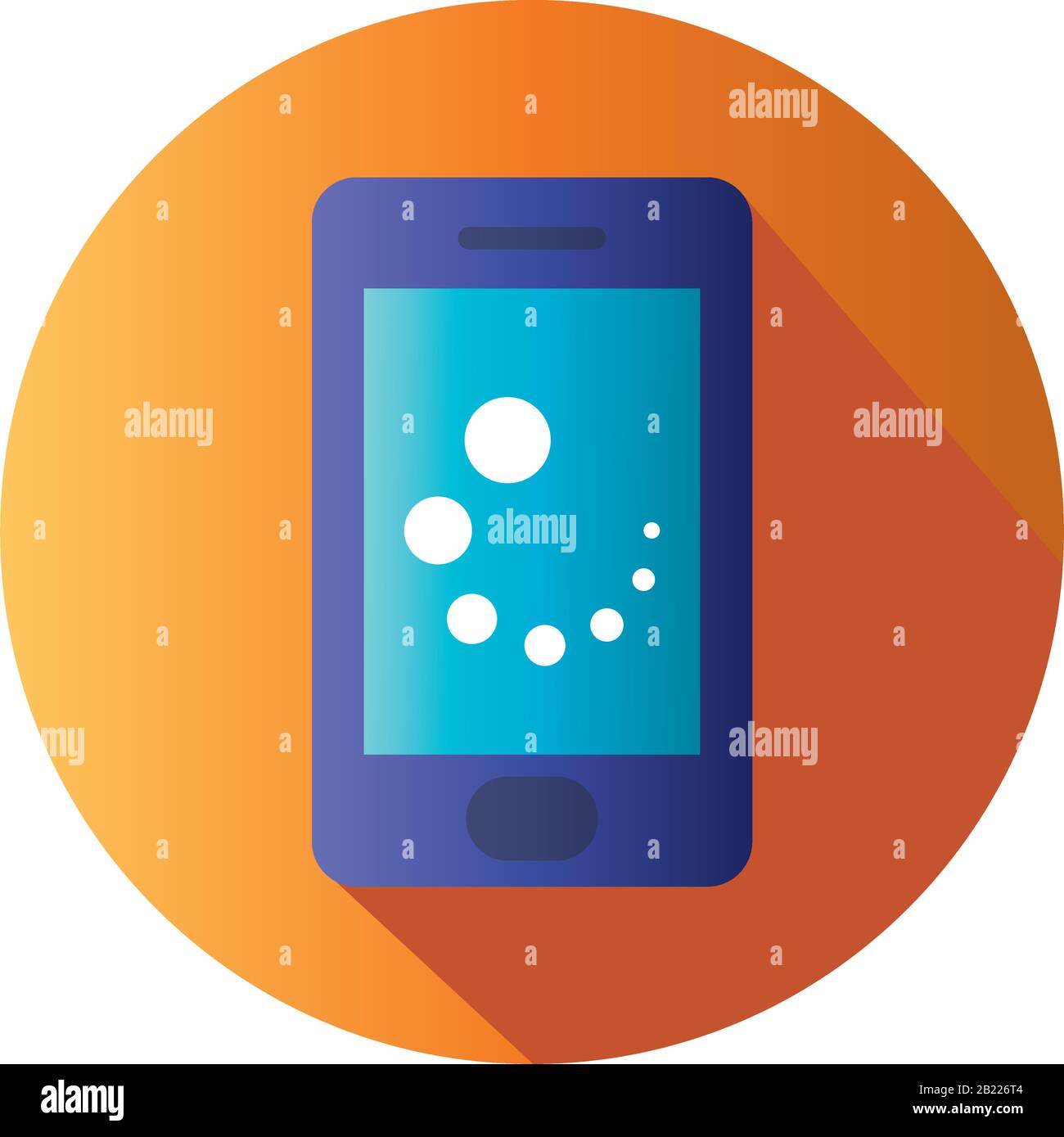 Smartphone block gradient style icon design, Cellphone mobile digital ...