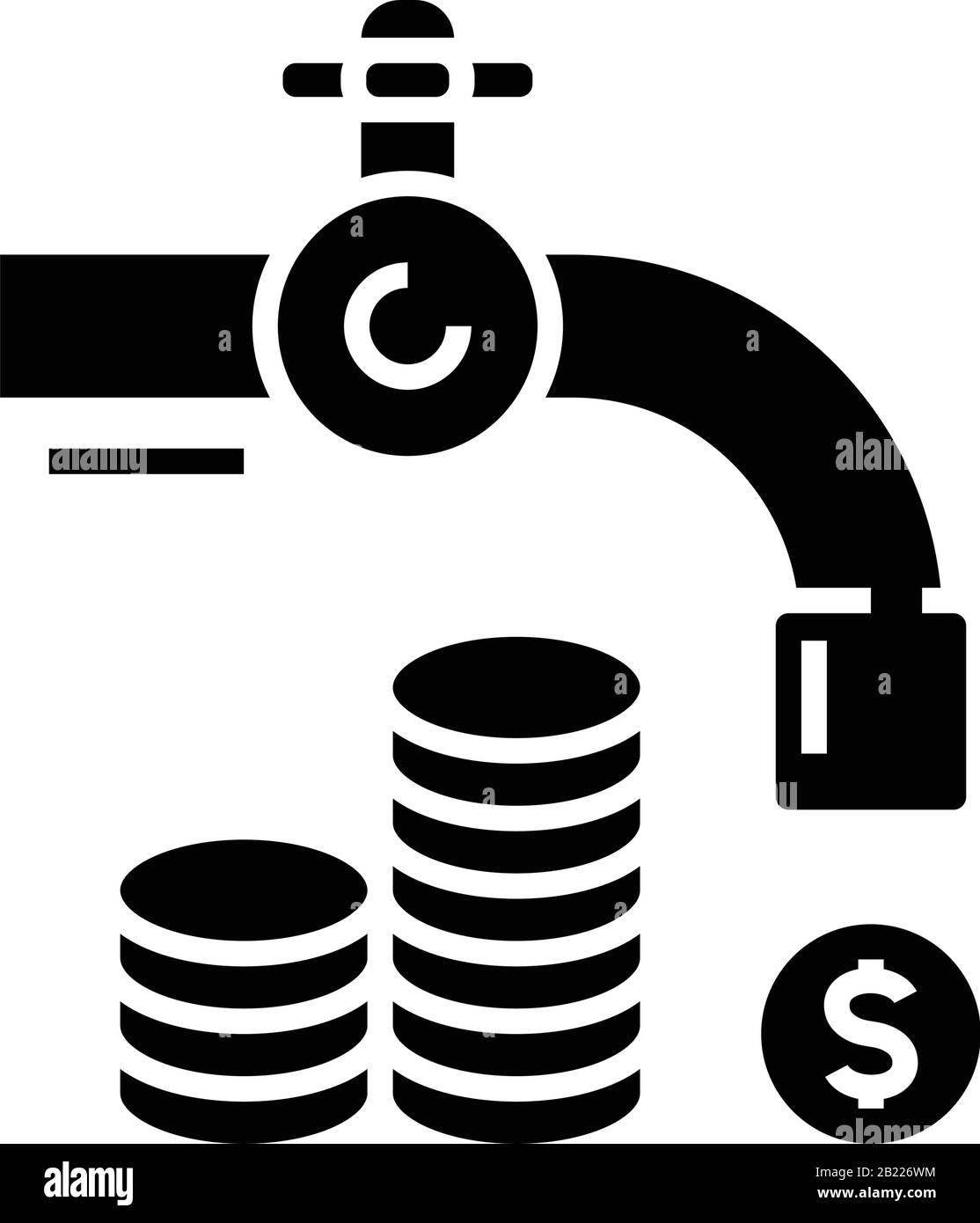 Easy money black icon, concept illustration, vector flat symbol, glyph