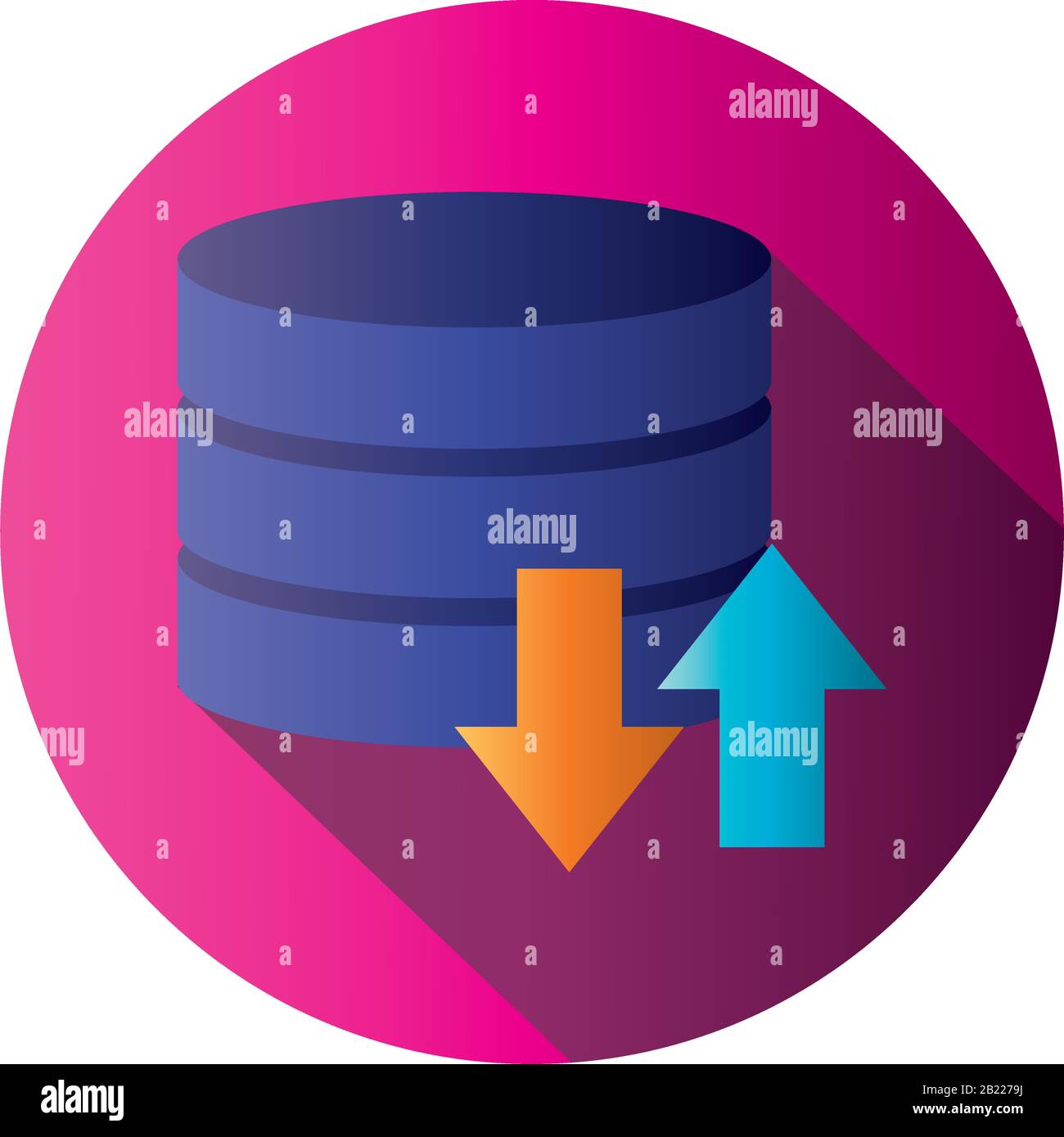  hosting block gradient style icon design, Data center base security