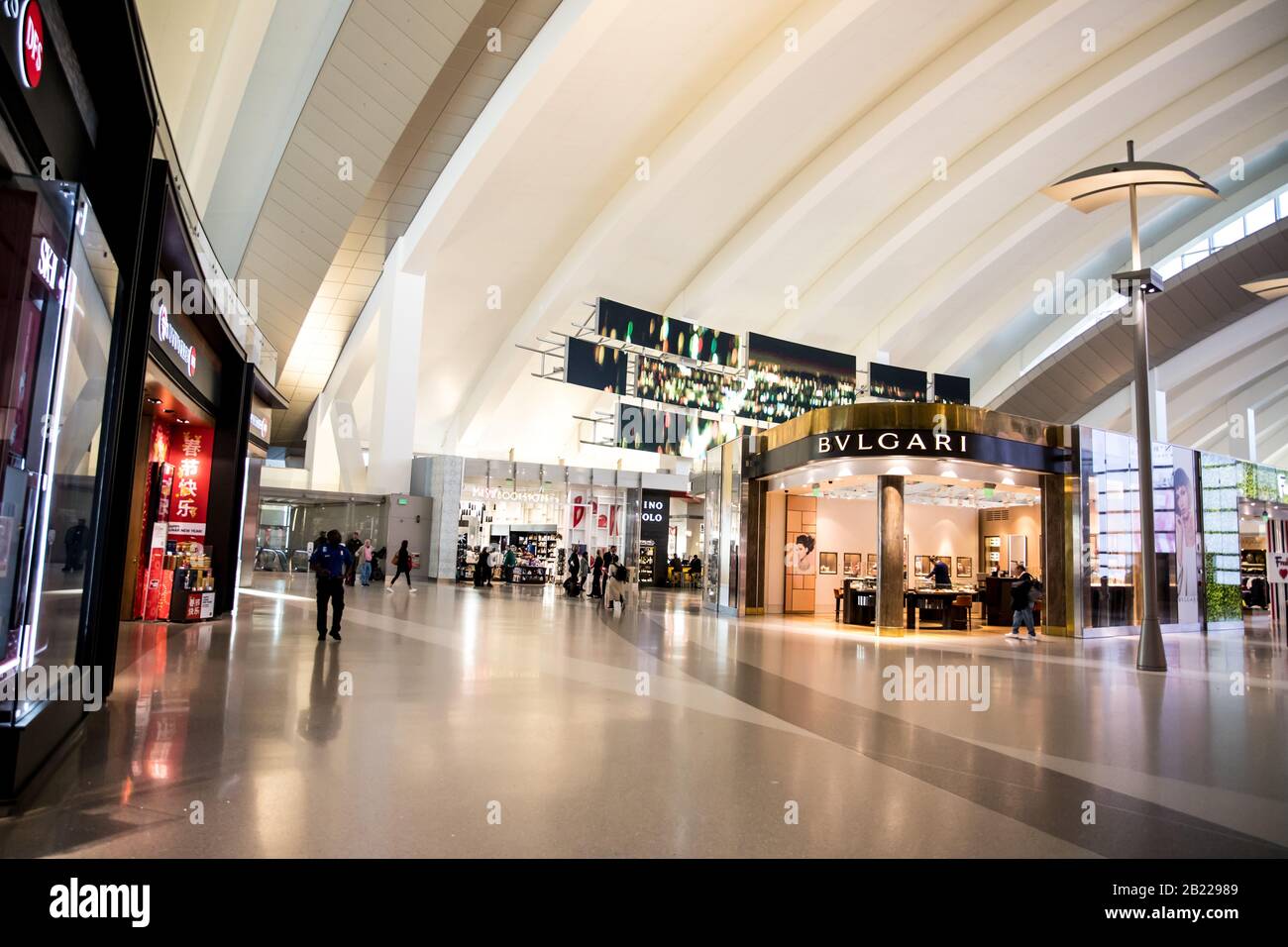 Los angeles international airport inside duty free shopping no tax Stock Photo
