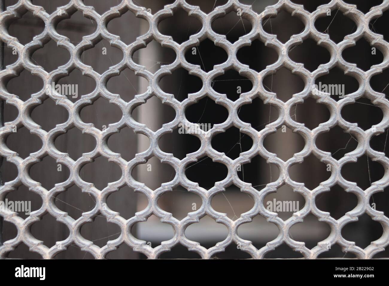 Window grill with Indian style in Varanasi Stock Photo