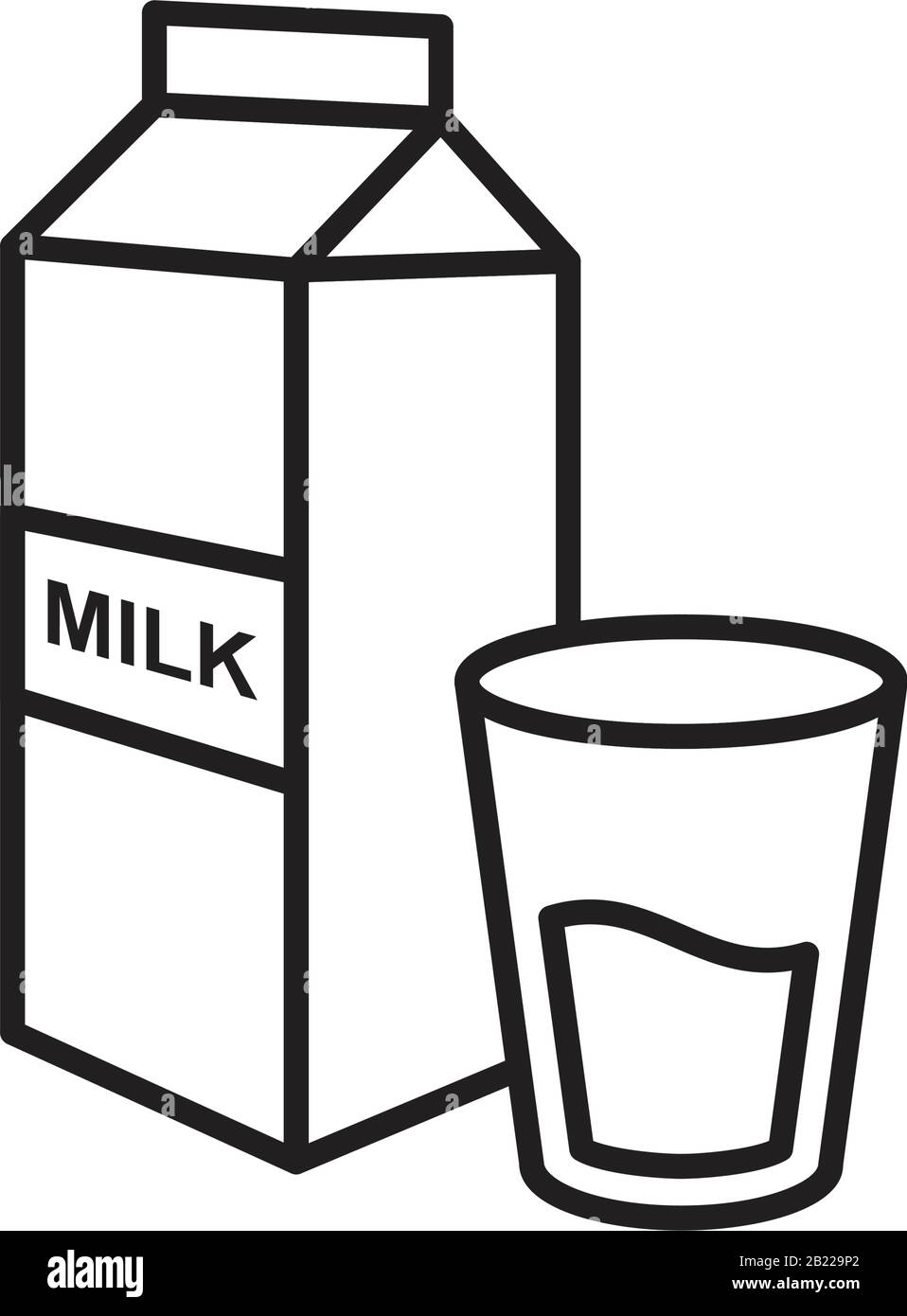 Milk Icon template black color editable. Milk Icon symbol Flat vector illustration for graphic and web design. Stock Vector