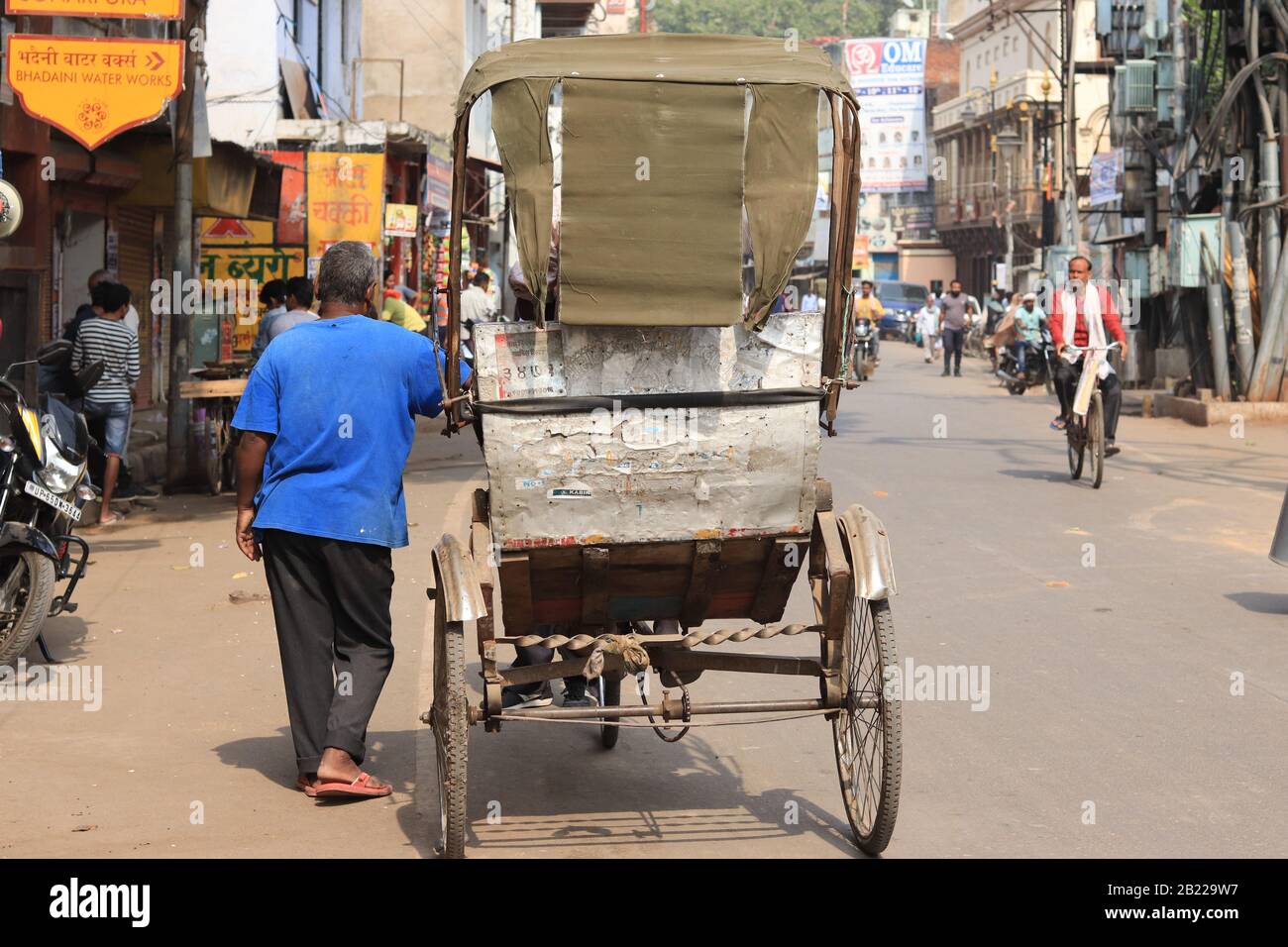 Indian Rickshaw in Varanasi Stock Photo