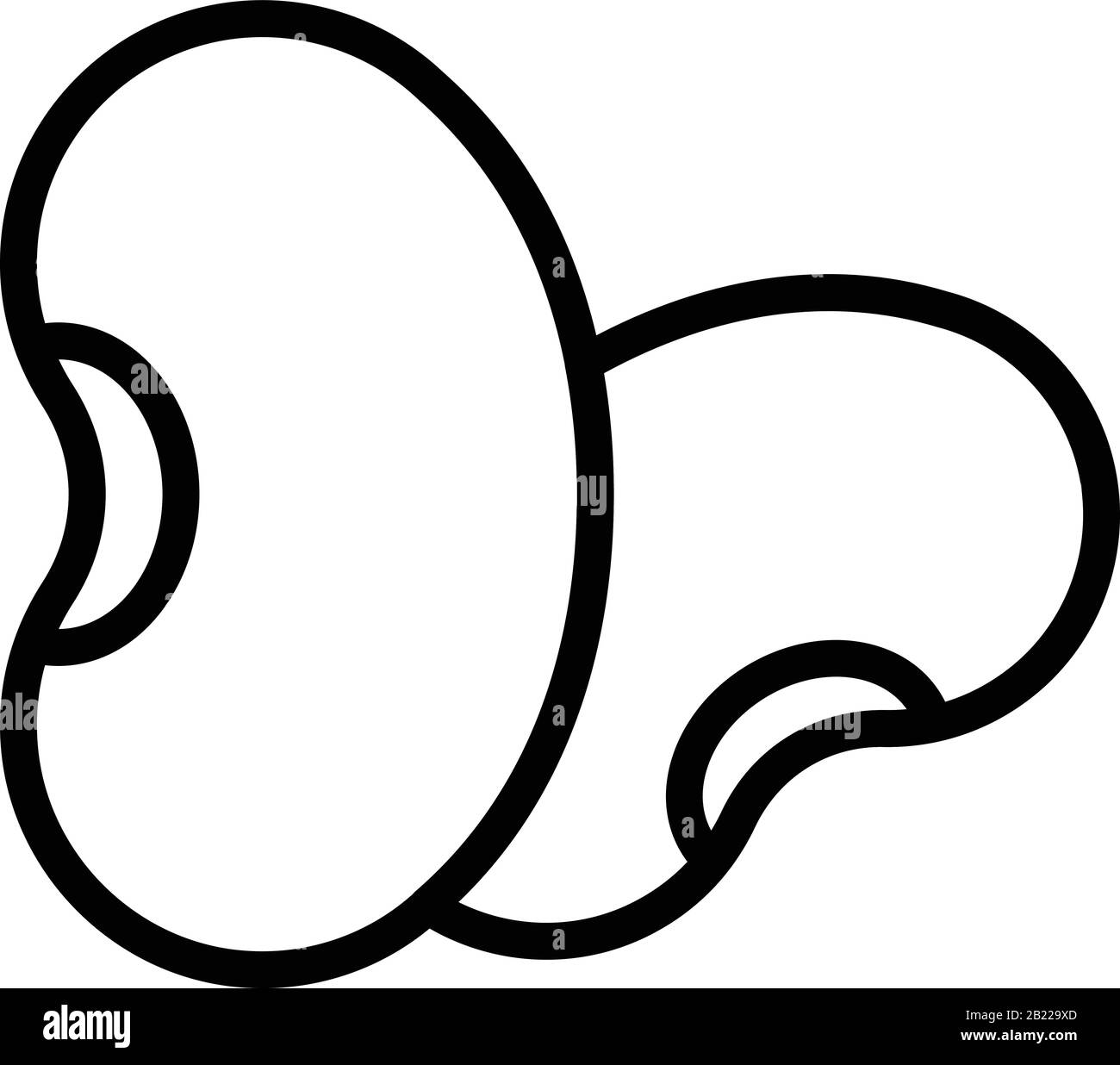Garbanzo kidney bean icon, outline style Stock Vector