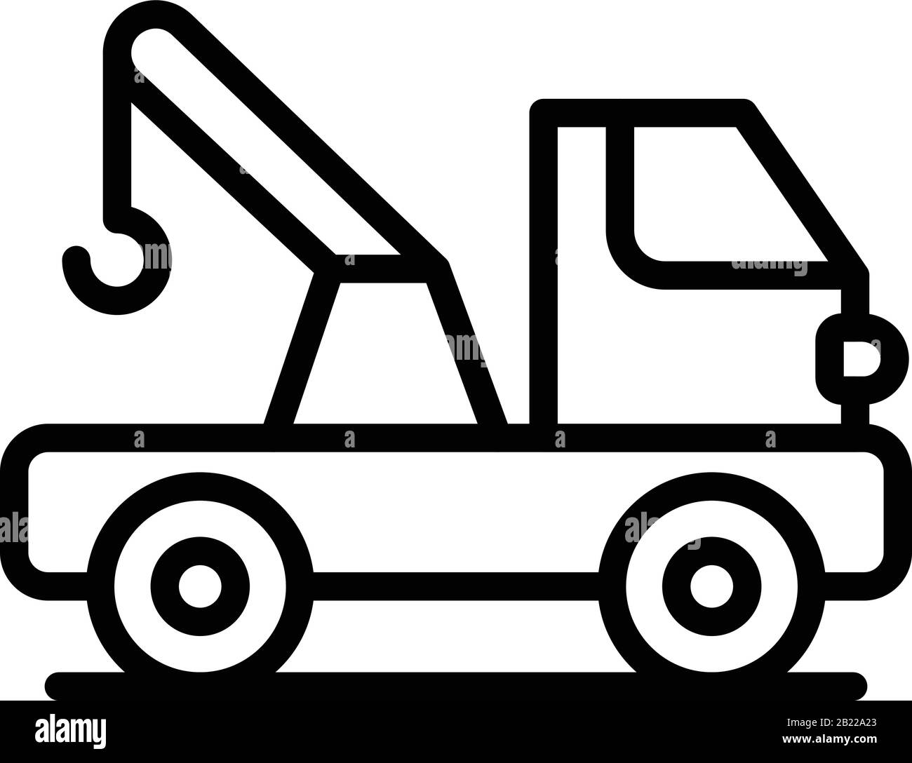 Highway tow truck icon, outline style Stock Vector Image & Art - Alamy
