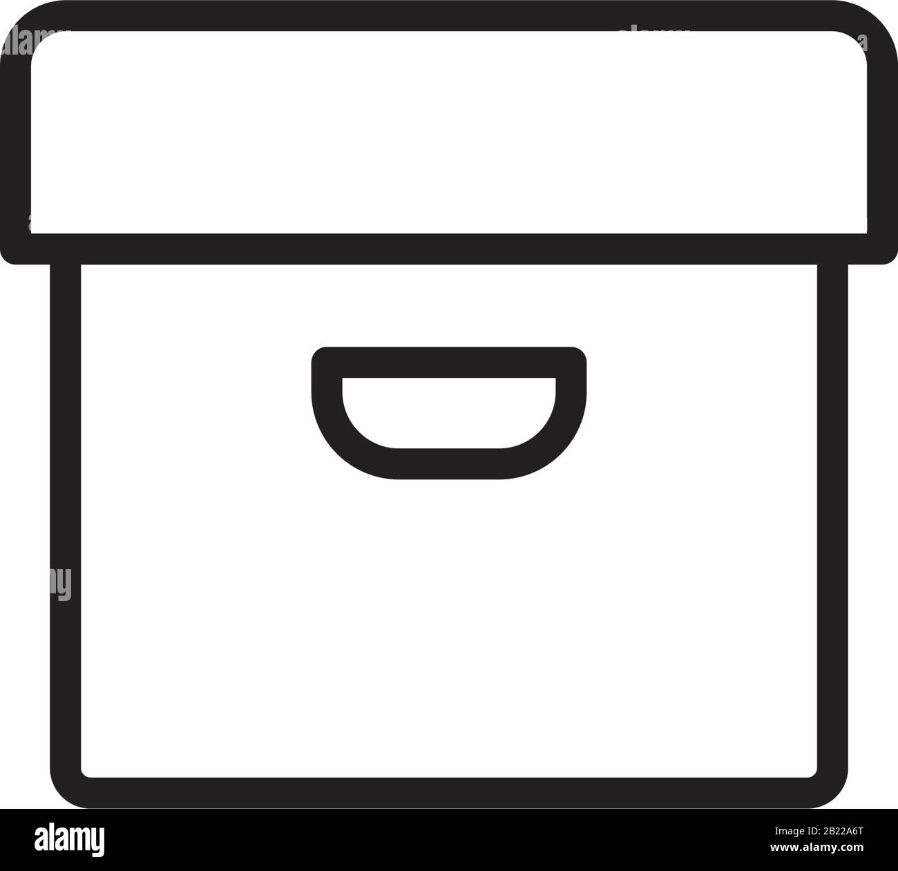 Box Icon template black color editable. Box Icon symbol Flat vector