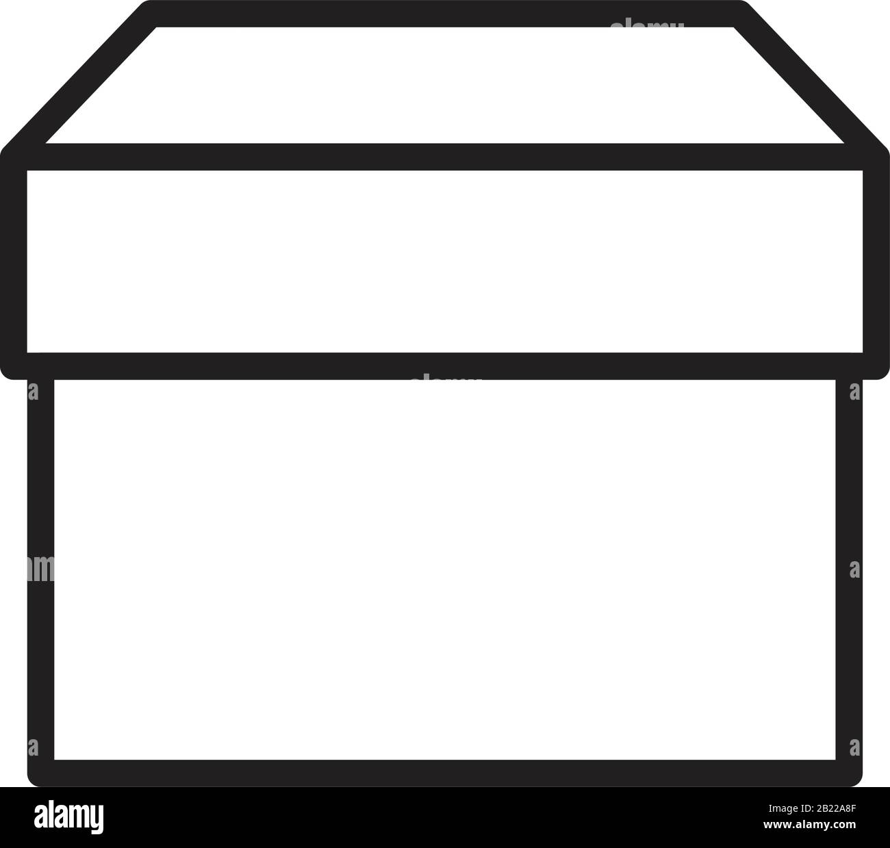 Box Icon template black color editable. Box Icon symbol Flat vector