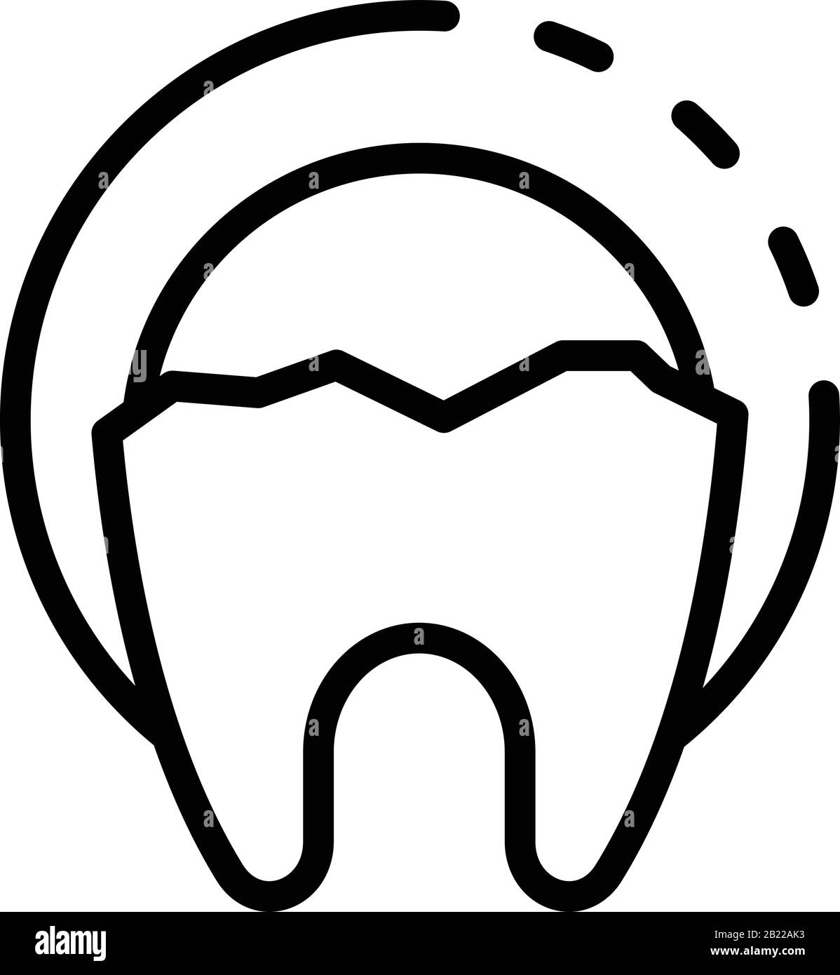 Broken tooth icon, outline style Stock Vector Image & Art - Alamy