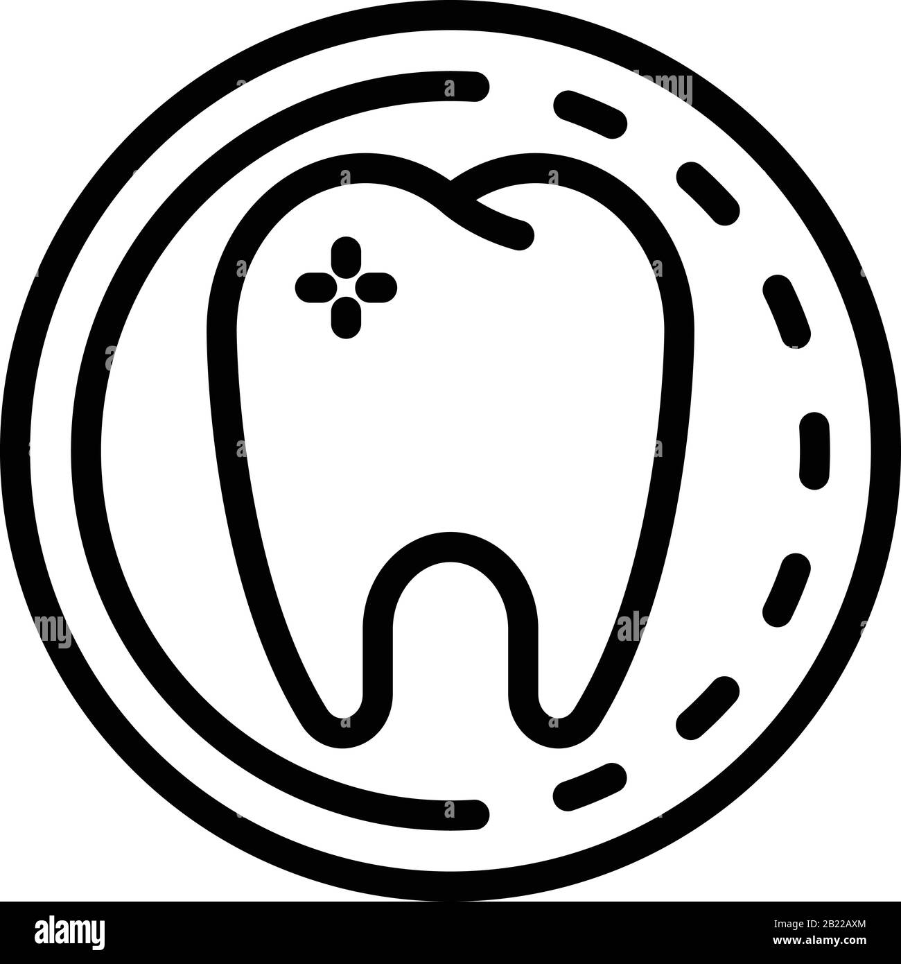 Tooth in a circle icon, outline style Stock Vector Image & Art - Alamy