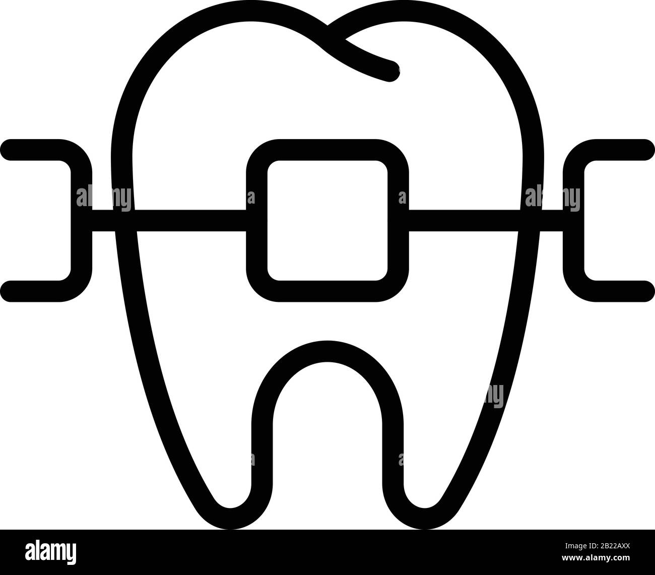 Bracket icon, outline style Stock Vector