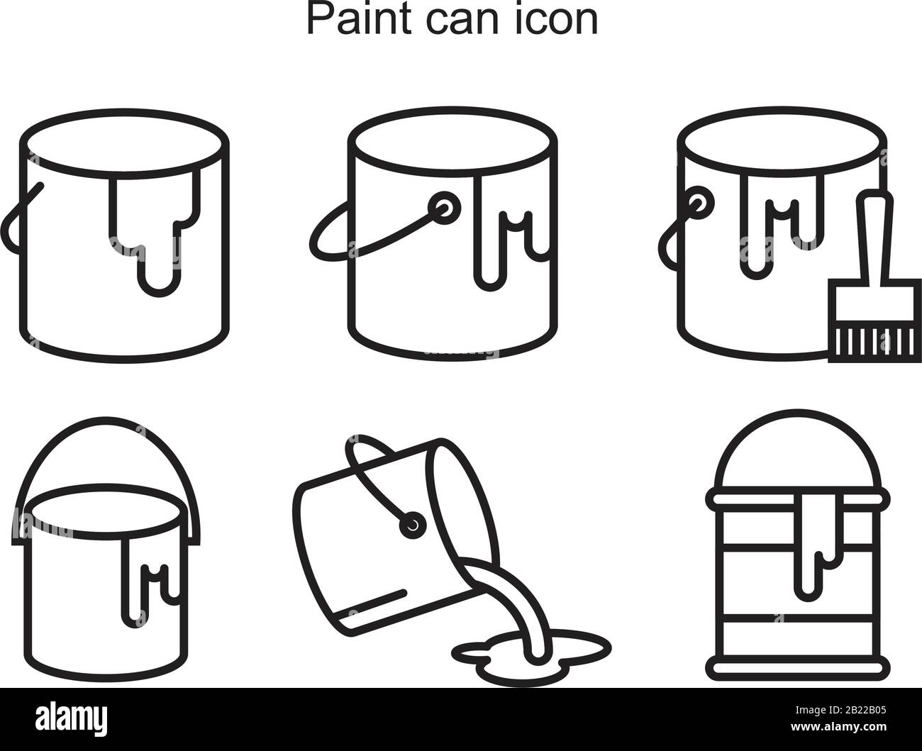 Paint can Icon template black color editable. Paint can Icon symbol Flat vector illustration for graphic and web design. Stock Vector
