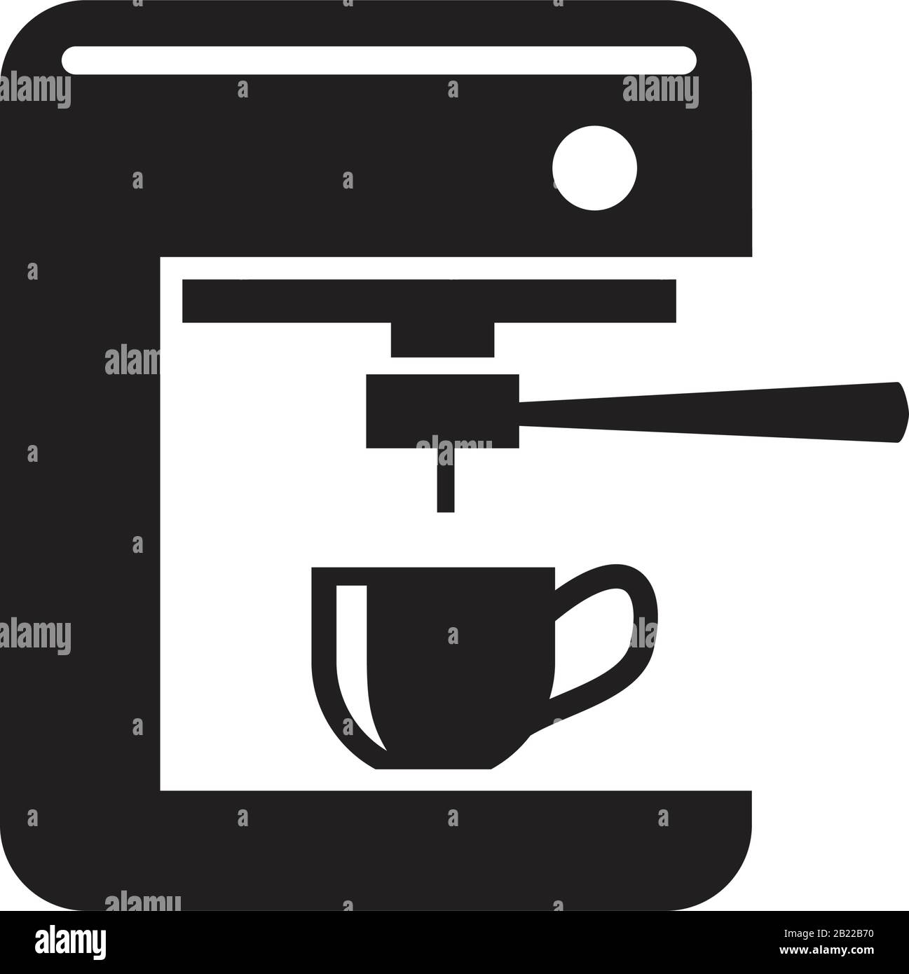 Coffee machine Icon template black color editable. Coffee machine Icon