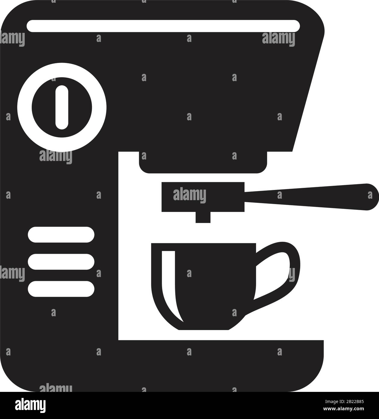 Coffee machine Icon template black color editable. Coffee machine Icon