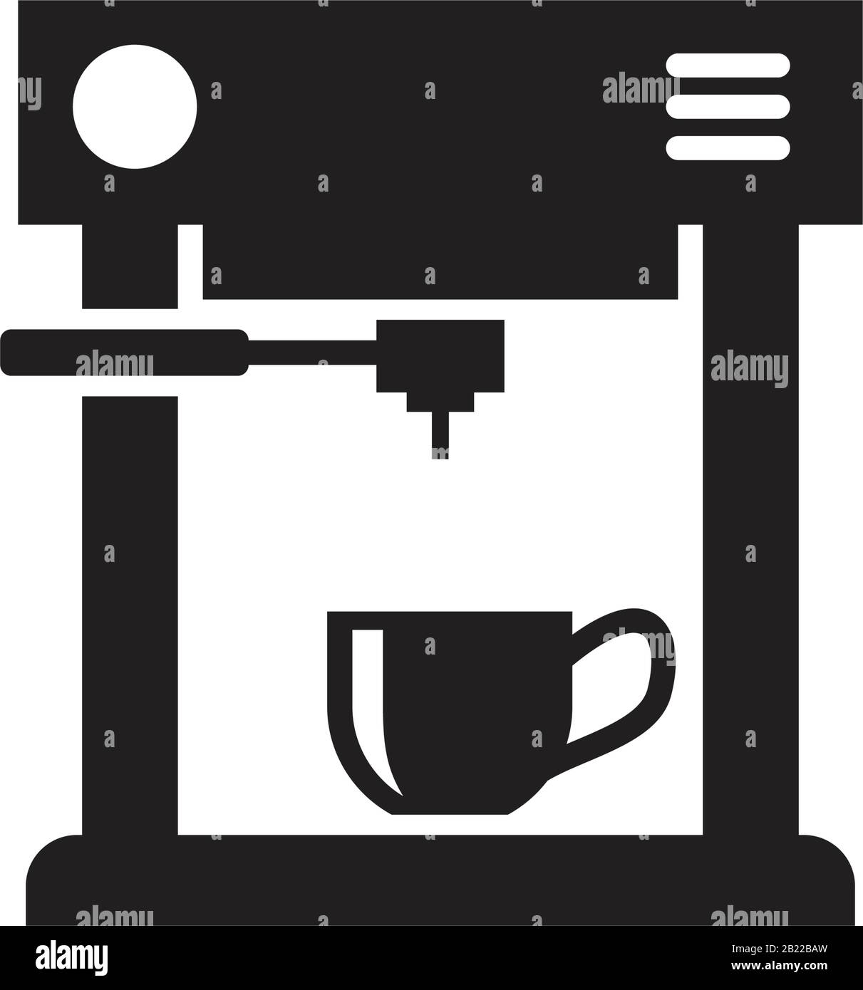 Coffee machine Icon template black color editable. Coffee machine Icon