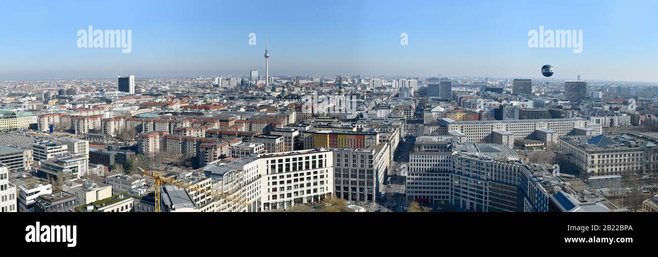 Stadtpanorama, Leipziger Platz, Mitte, Berlin, Deutschland Stock Photo