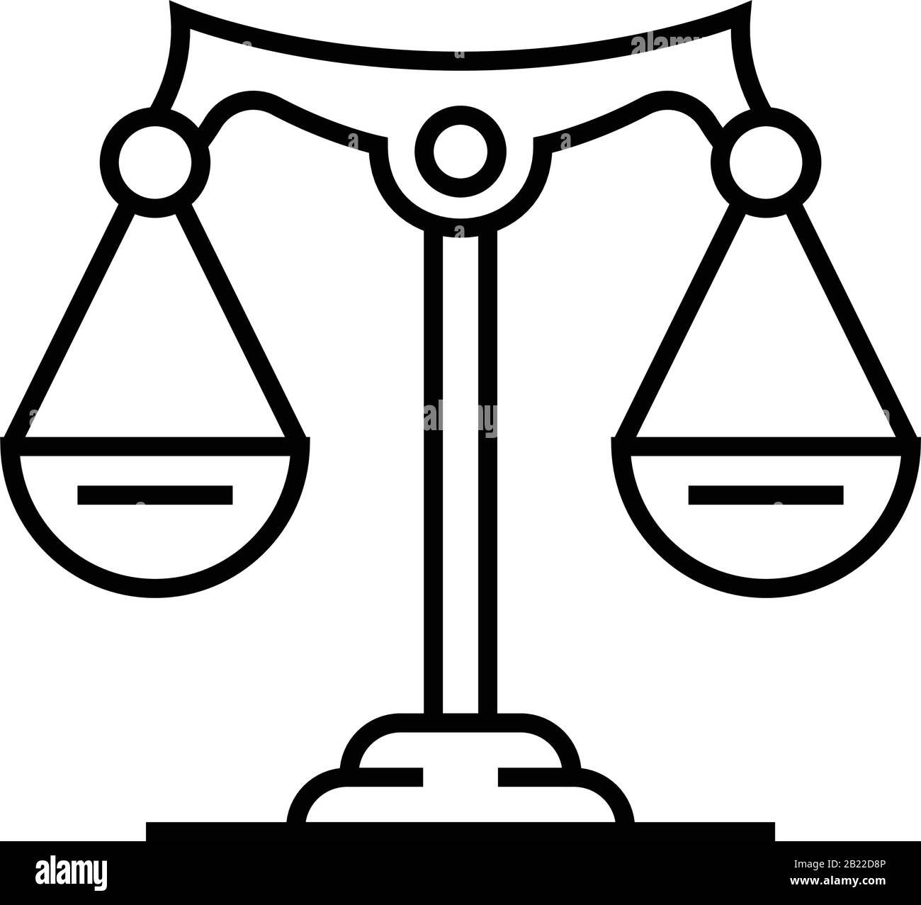 Law line icon, concept sign, outline vector illustration, linear symbol ...