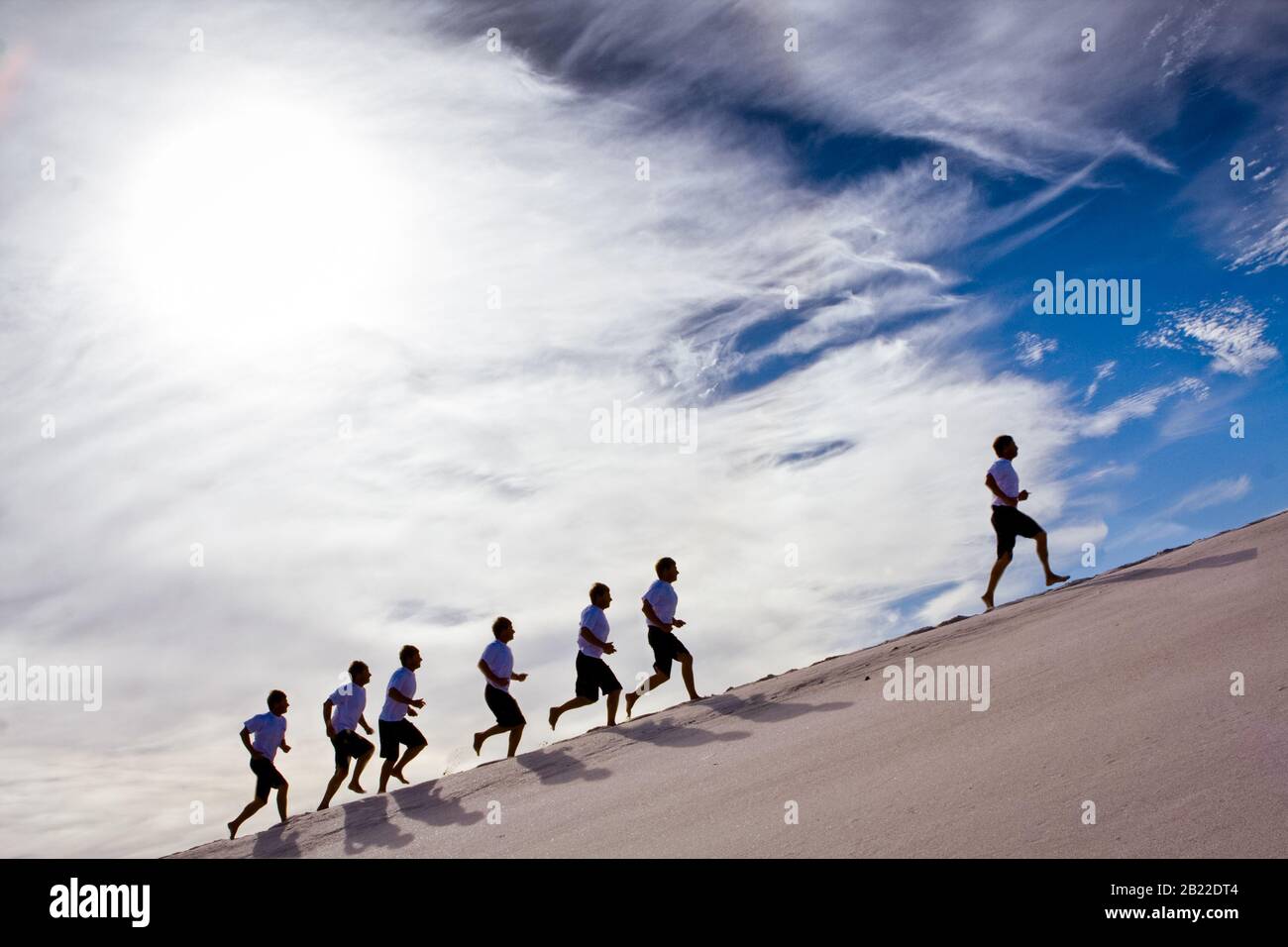 business concept competition leader running group of people Stock Photo ...