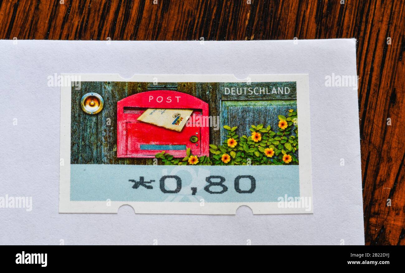 Deutsche Briefmarke 80 Cent Stock Photo