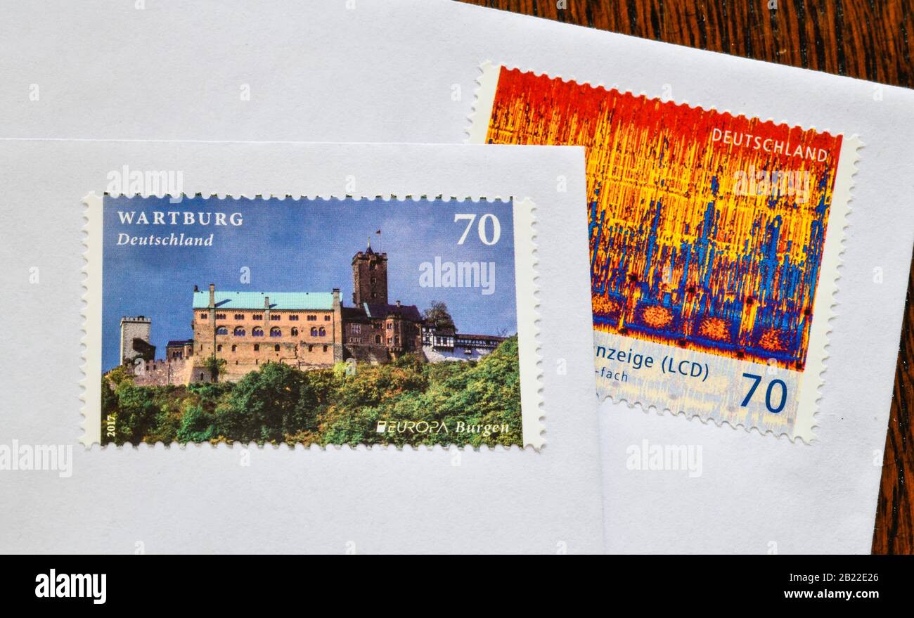 Deutsche Briefmarken 70 Cent Stock Photo
