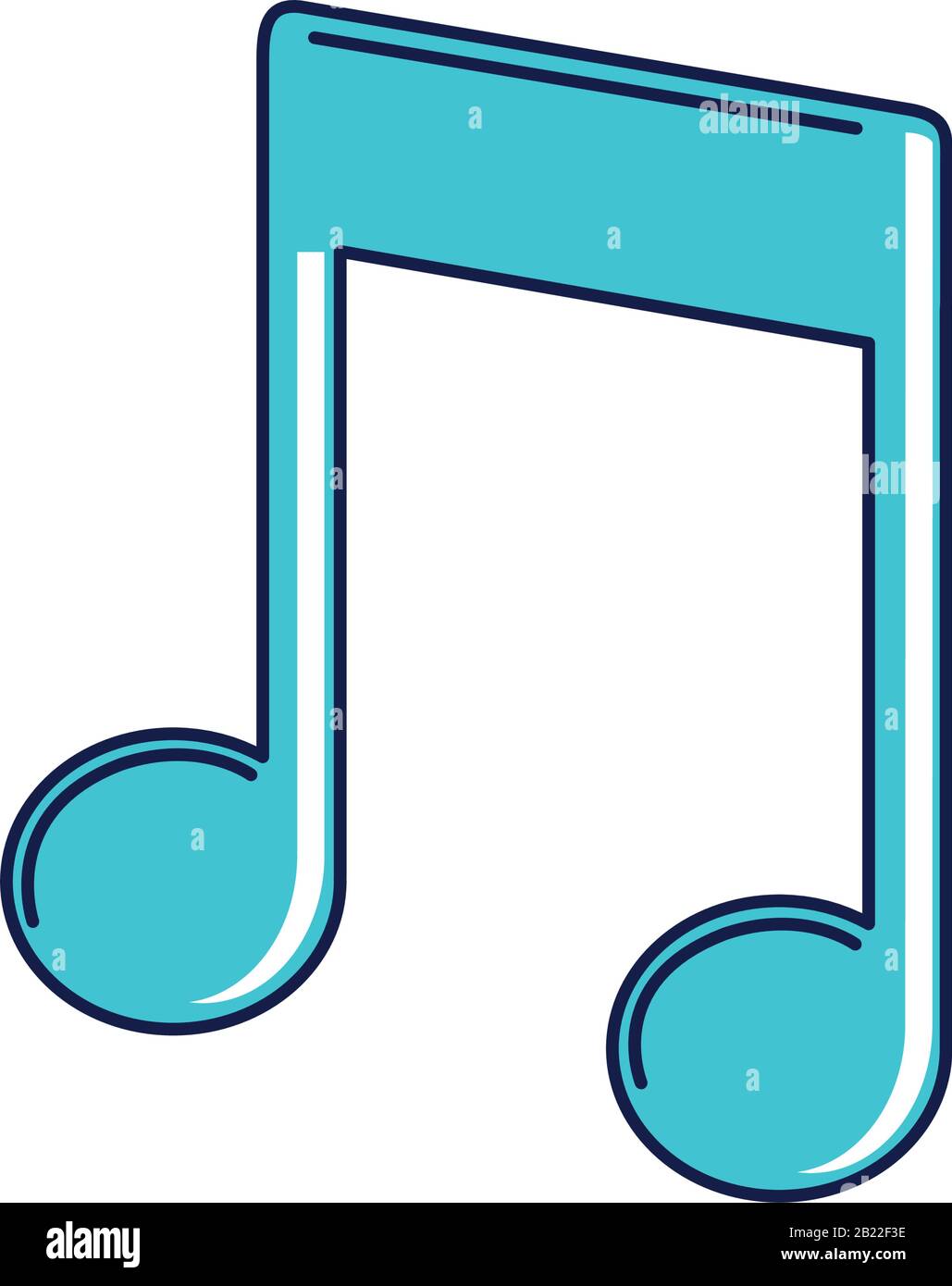 happy birthday, note music melody celebration party vector illustration line and fill style