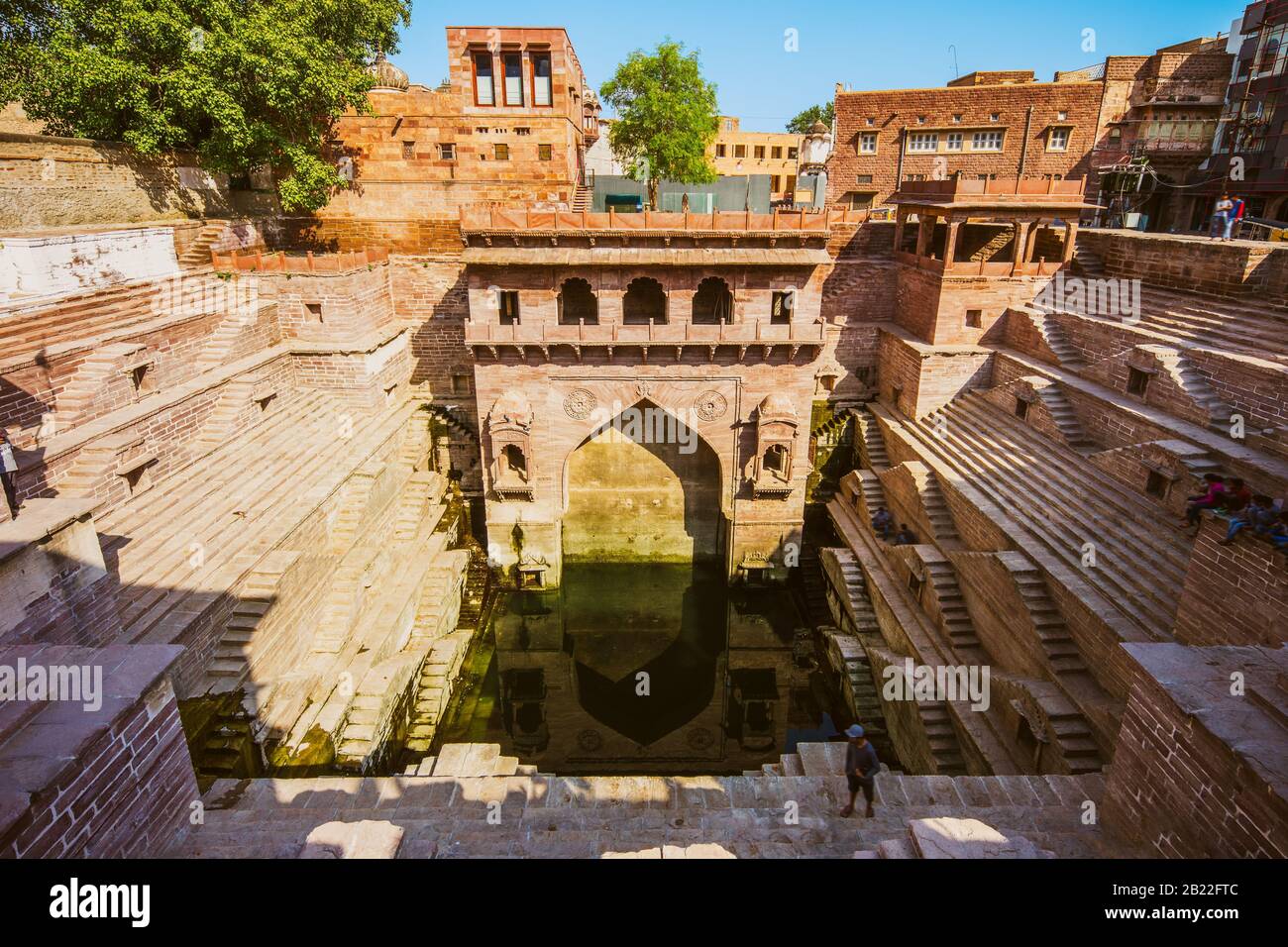 The Step Well in Jodhpur, rajasthan, India Stock Photo