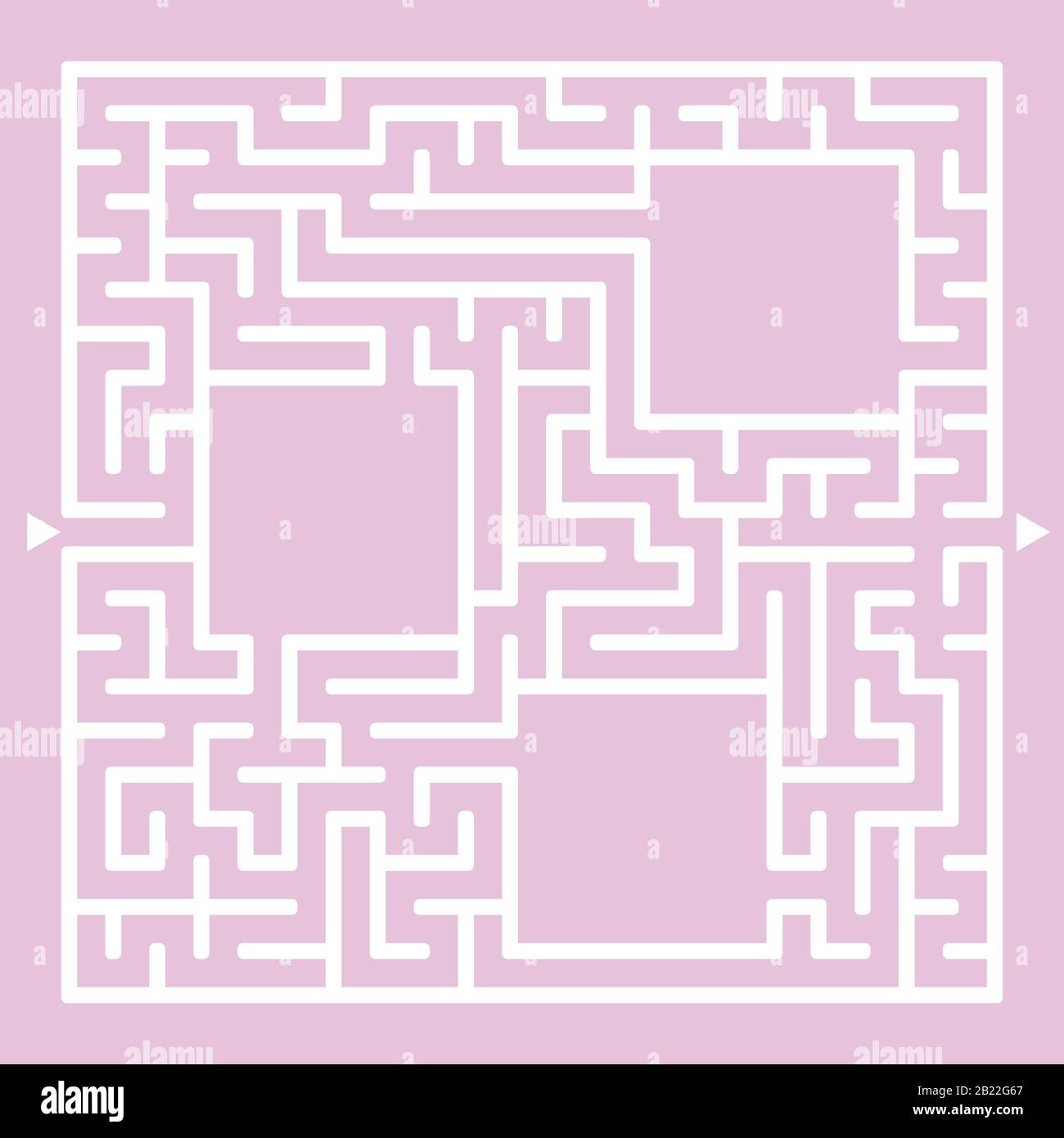 A square maze of white on a pink background. With a place for pictures ...