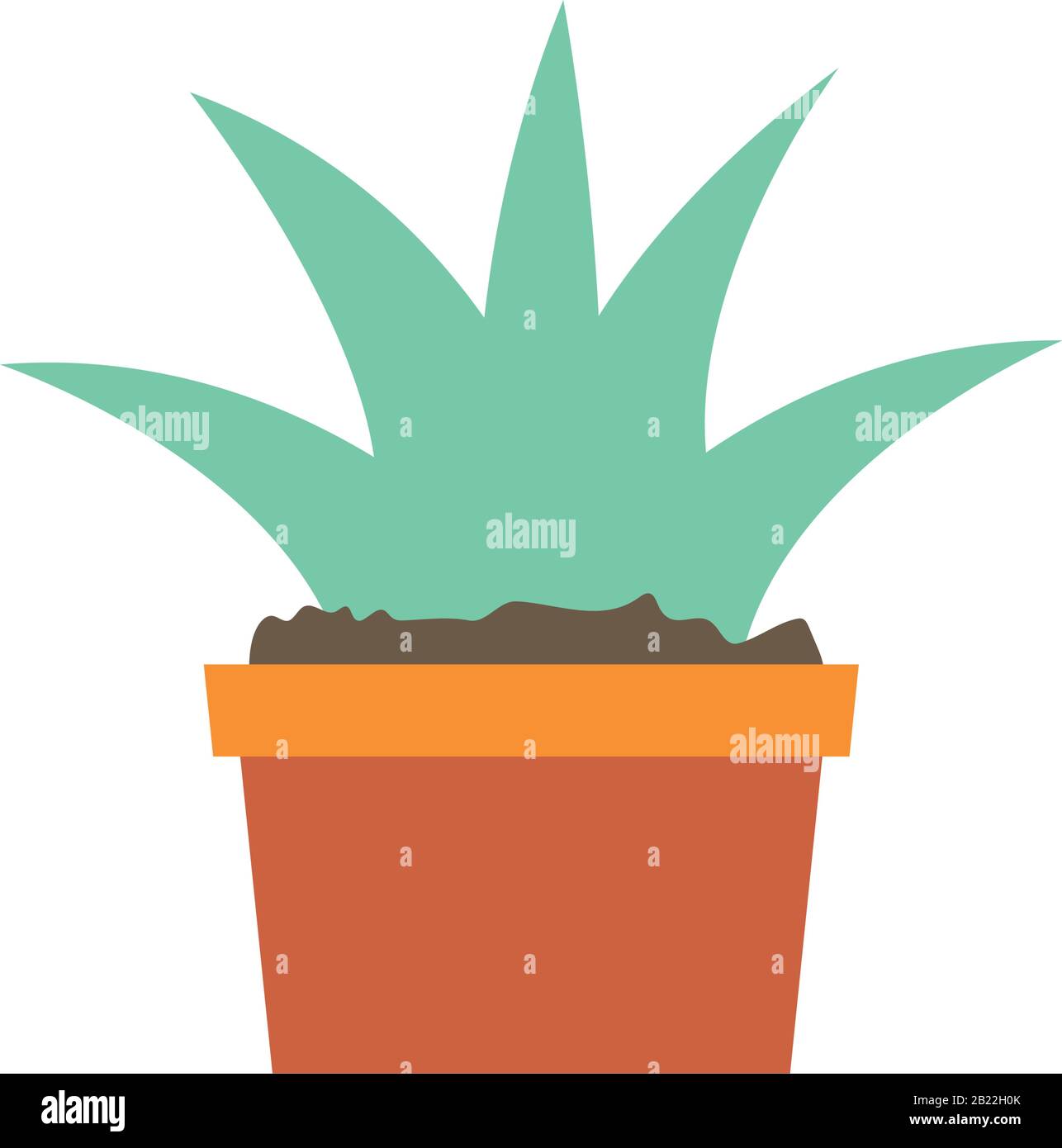 Isolated plant inside pot flat style icon vector design Stock Vector ...