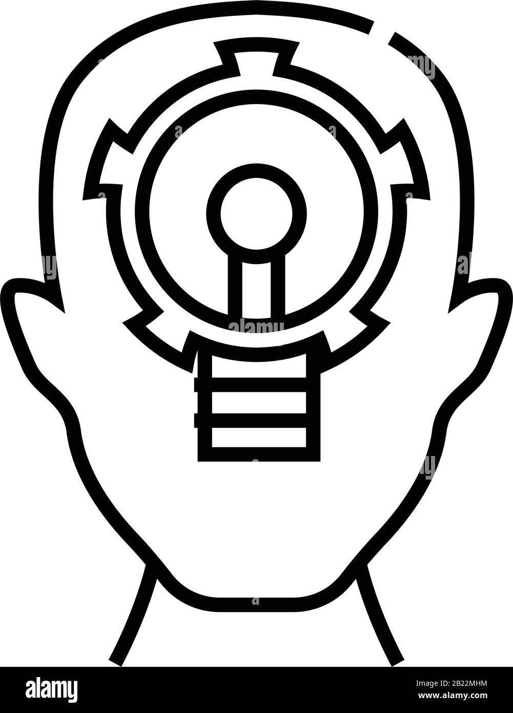 Key task line icon, concept sign, outline vector illustration, linear symbol. Stock Vector