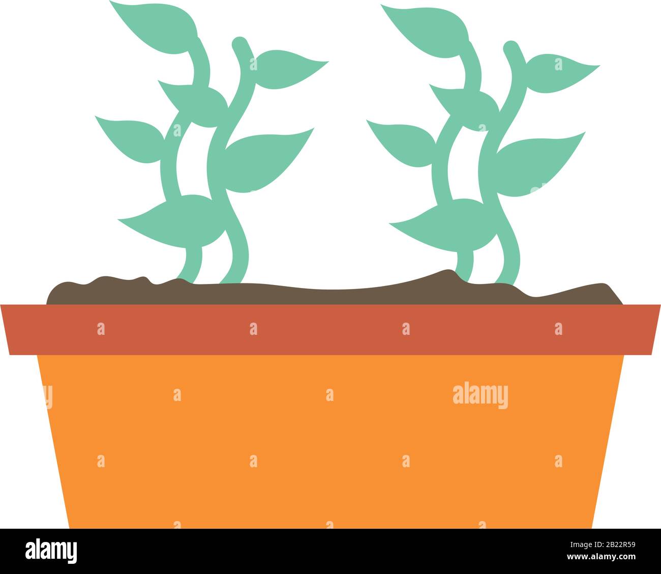 Isolated plant inside pot flat style icon vector design Stock Vector ...