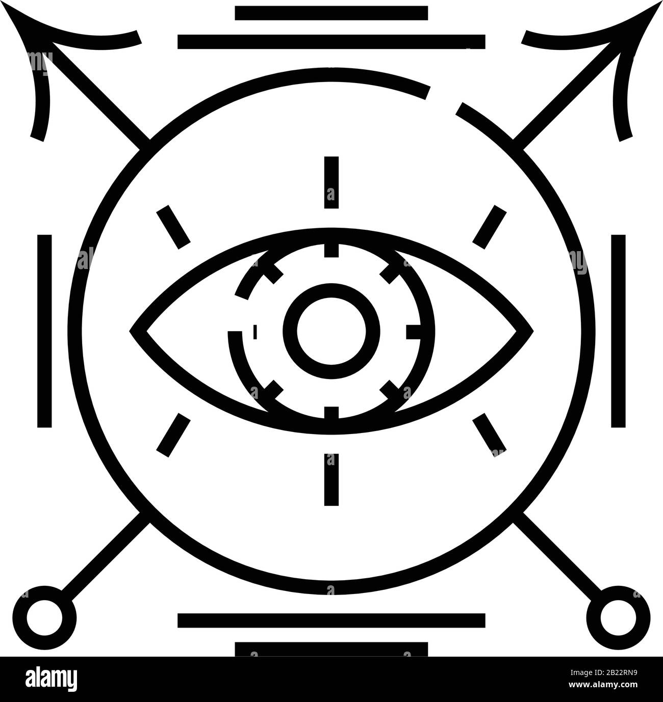 Open data line icon, concept sign, outline vector illustration, linear ...
