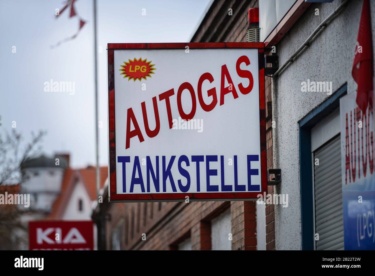 Autogas Tankstelle, Residenzstraße, Reinickendorf, Berlin, Deutschland Stock Photo