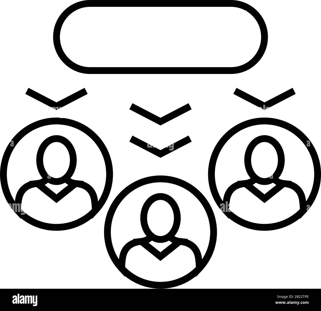 Negotiating people line icon, concept sign, outline vector illustration ...