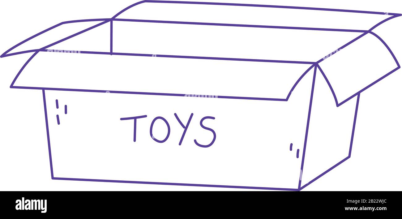 empty toy box clipart