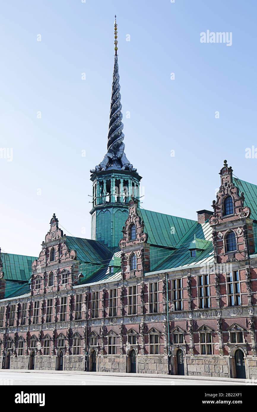 Historic building of the Borsen (The Stock Exchange), Copenhagen, Denmark. Stock Photo