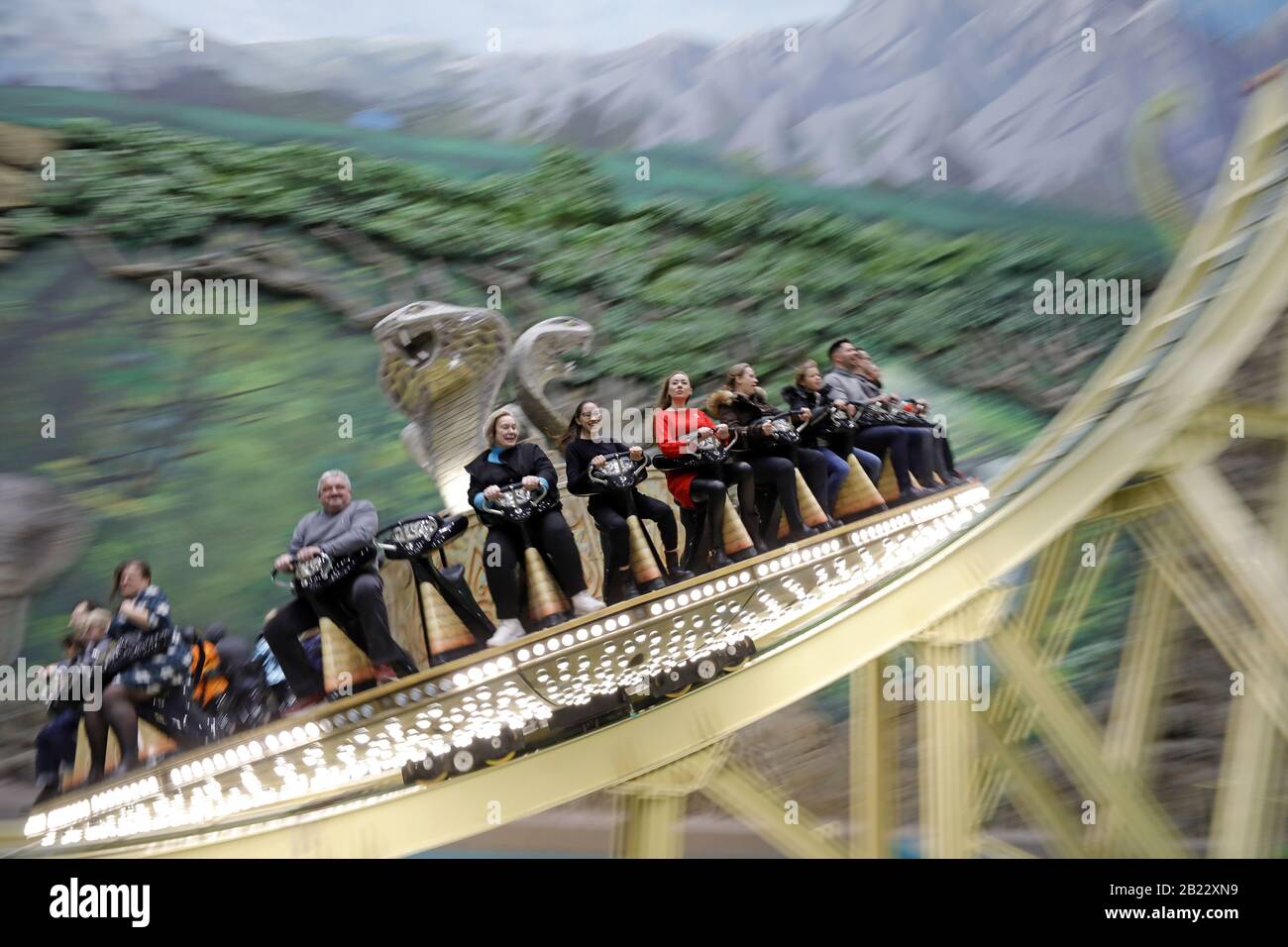 Moscow Russia 29th Feb 2020 Moscow Russia February 29 2020 Visitors Enjoy A Ride At The Newly Opened Dream Island Amusement Park In Moscow S District Of Nagatinsky Zaton Dream Island Is