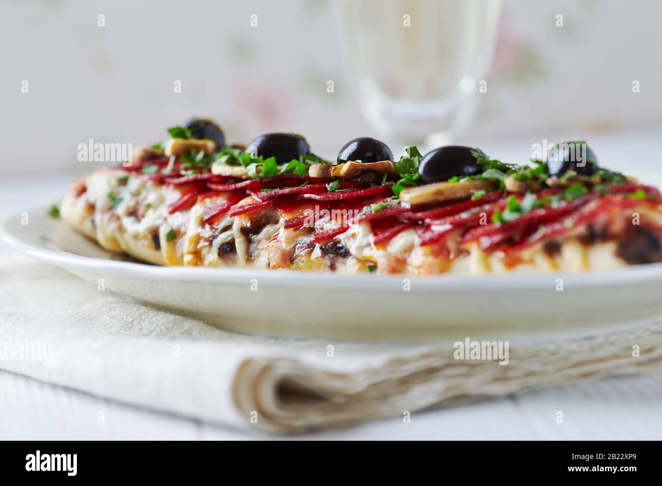 Openfaced toasted cheese sandwich on white background Stock Photo Alamy