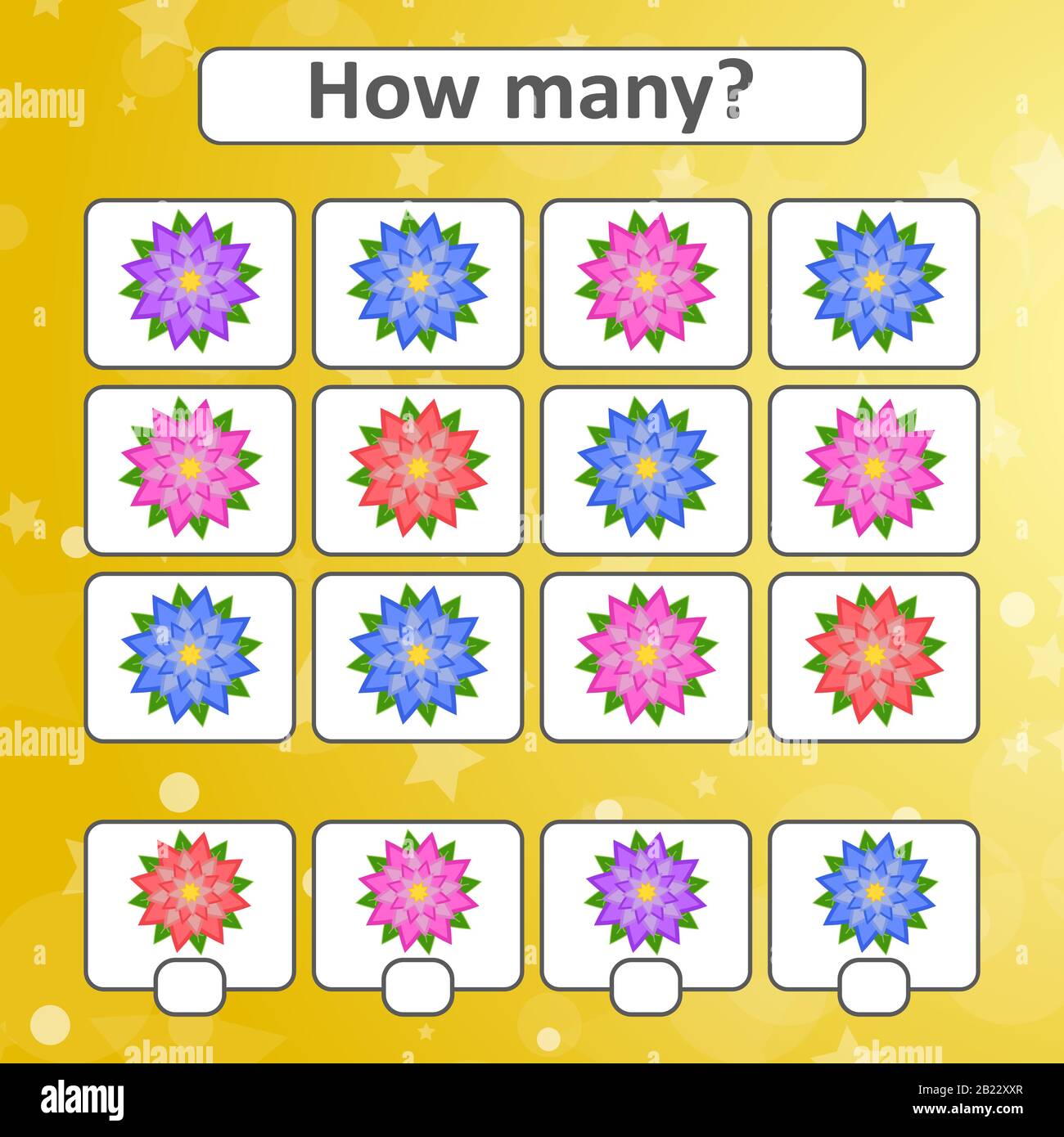 Download Counting Game For Preschool Children For The Development Of Mathematical Abilities Count The Number Of Objects In The Picture With A Place For Answe Stock Vector Image Art Alamy
