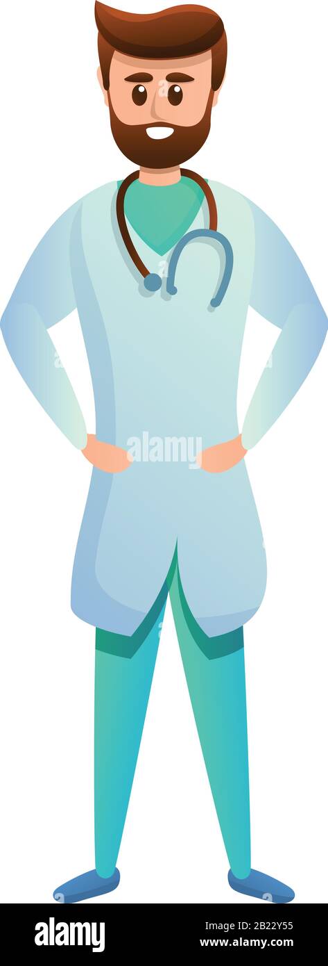 Nurse man stethoscope icon. Cartoon of nurse man stethoscope vector icon  for web design isolated on white background Stock Vector Image & Art - Alamy