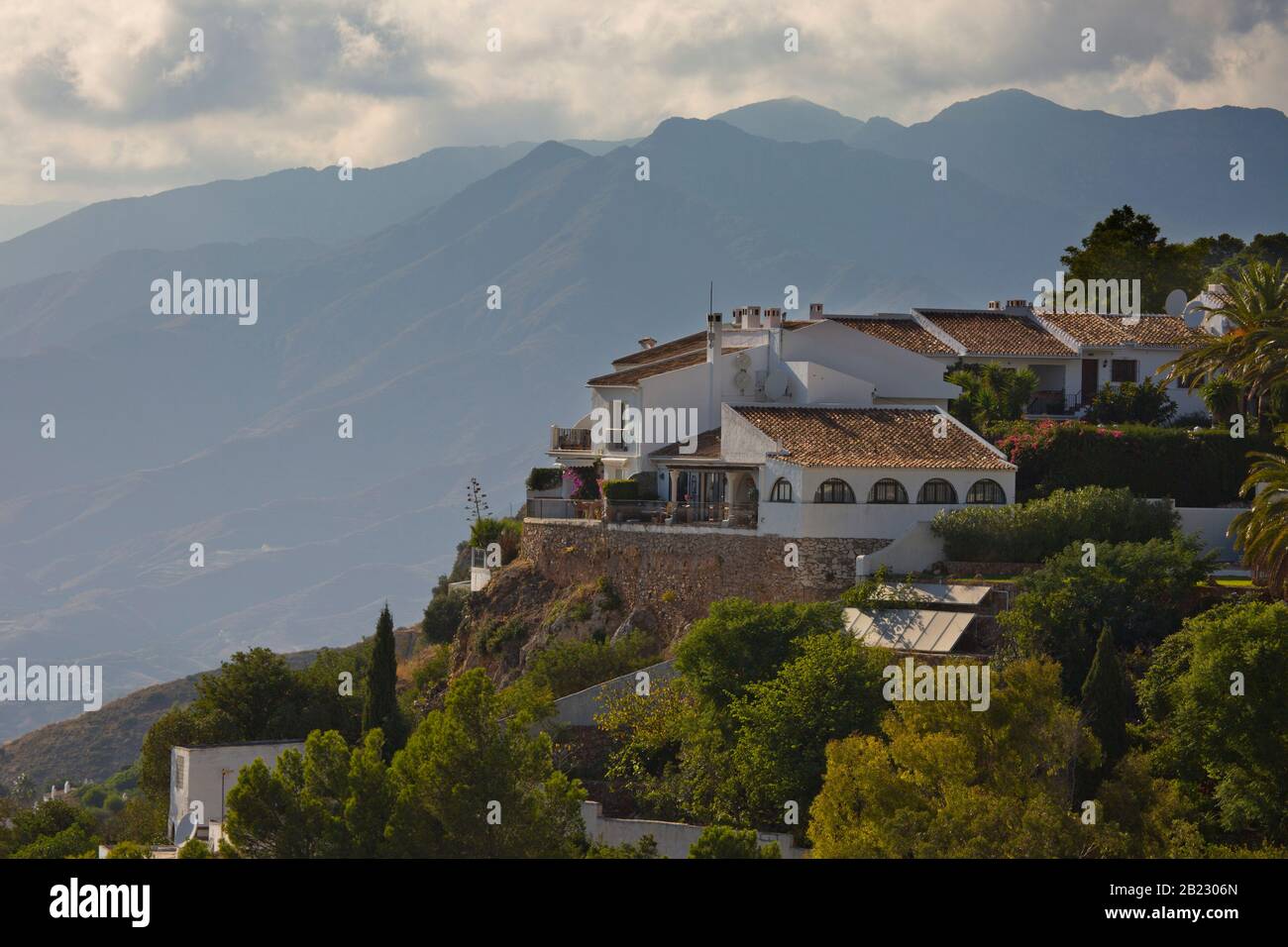Hilltop villas in Mijas, Spain Stock Photo
