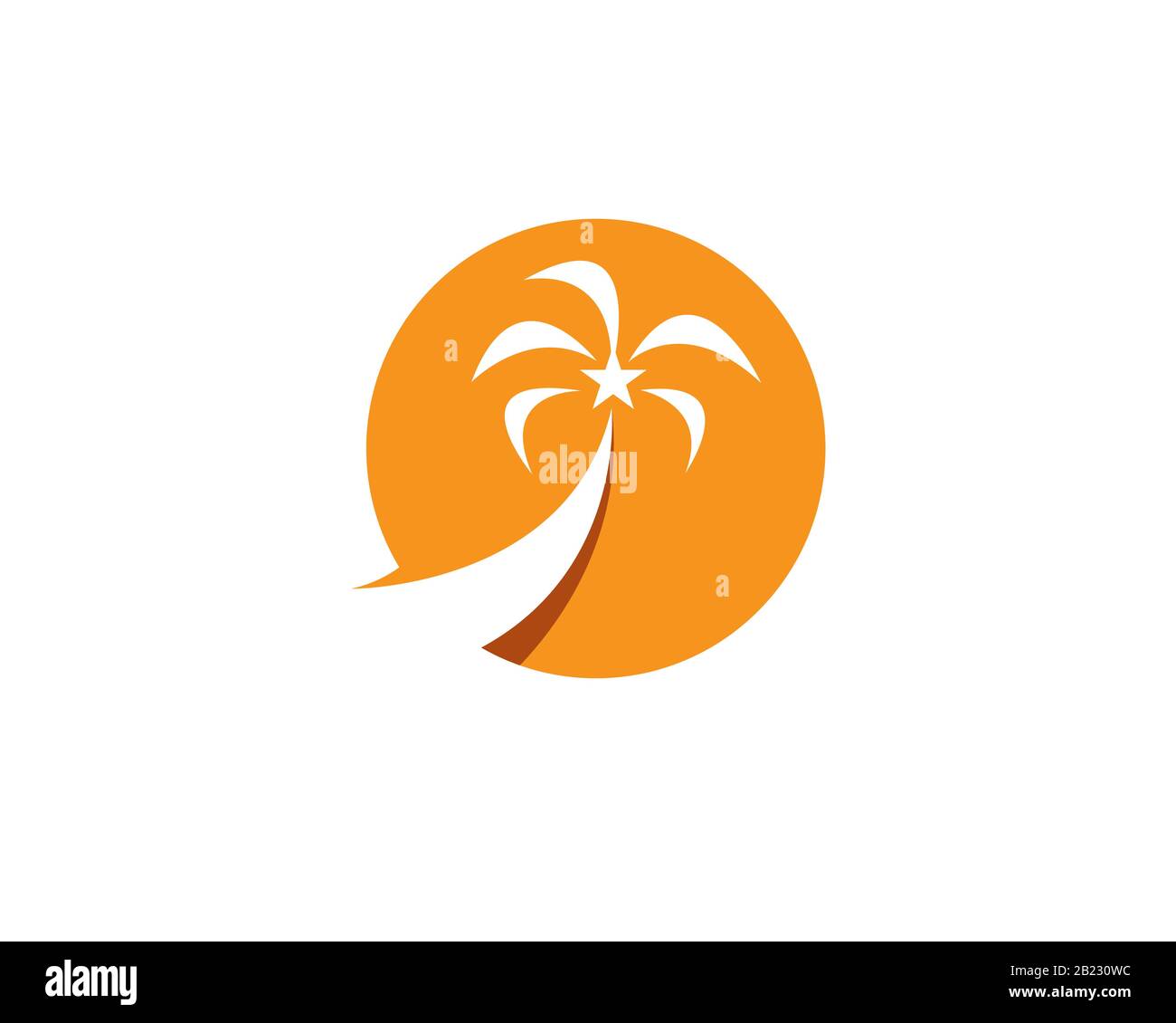 swoosh shooting star and sparkling as palm tree leaves achieving goals Stock Vector