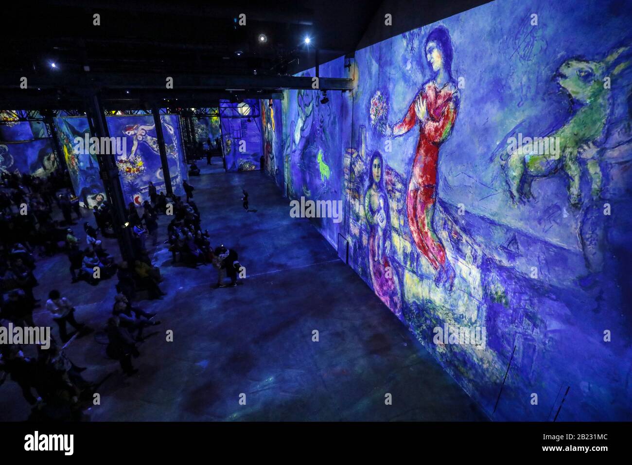 THE ATELIER DES LUMIERES, PARIS FIRST DIGITAL ART CENTER Stock Photo