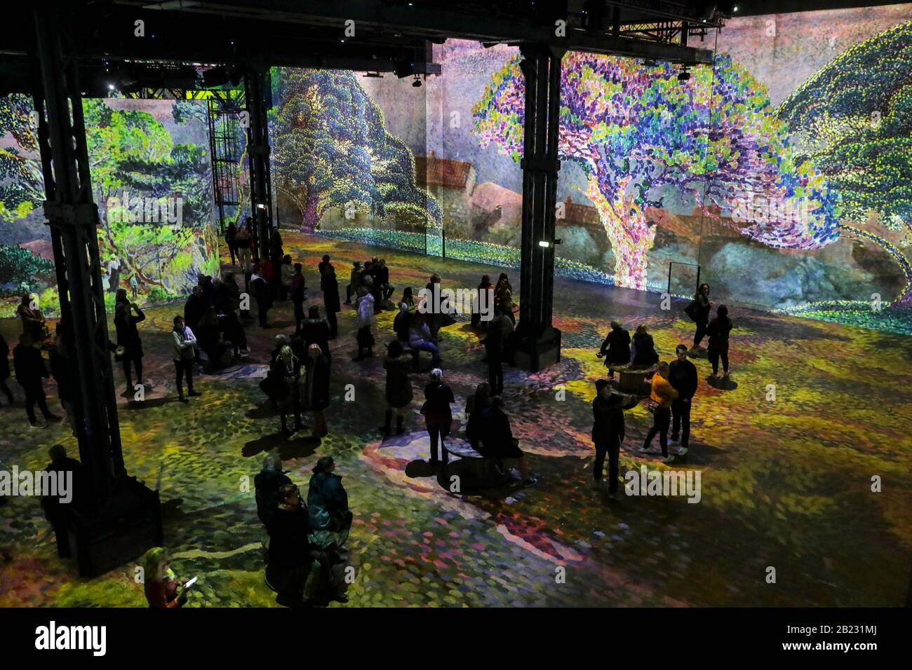 The Atelier Des Lumieres Paris First Digital Art Center Stock Photo Alamy